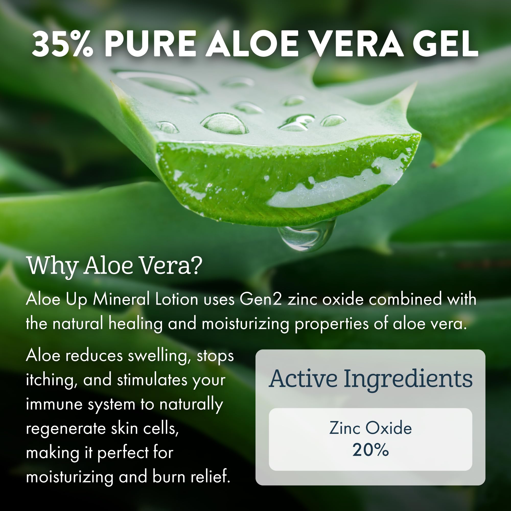 Aloe Up Mineral Sunscreen Lotion Spf 33 Broad Spectrum Uva/Uvb Sunscreen Protector For Face And Body-With Gen2 Zinc Oxide And Al