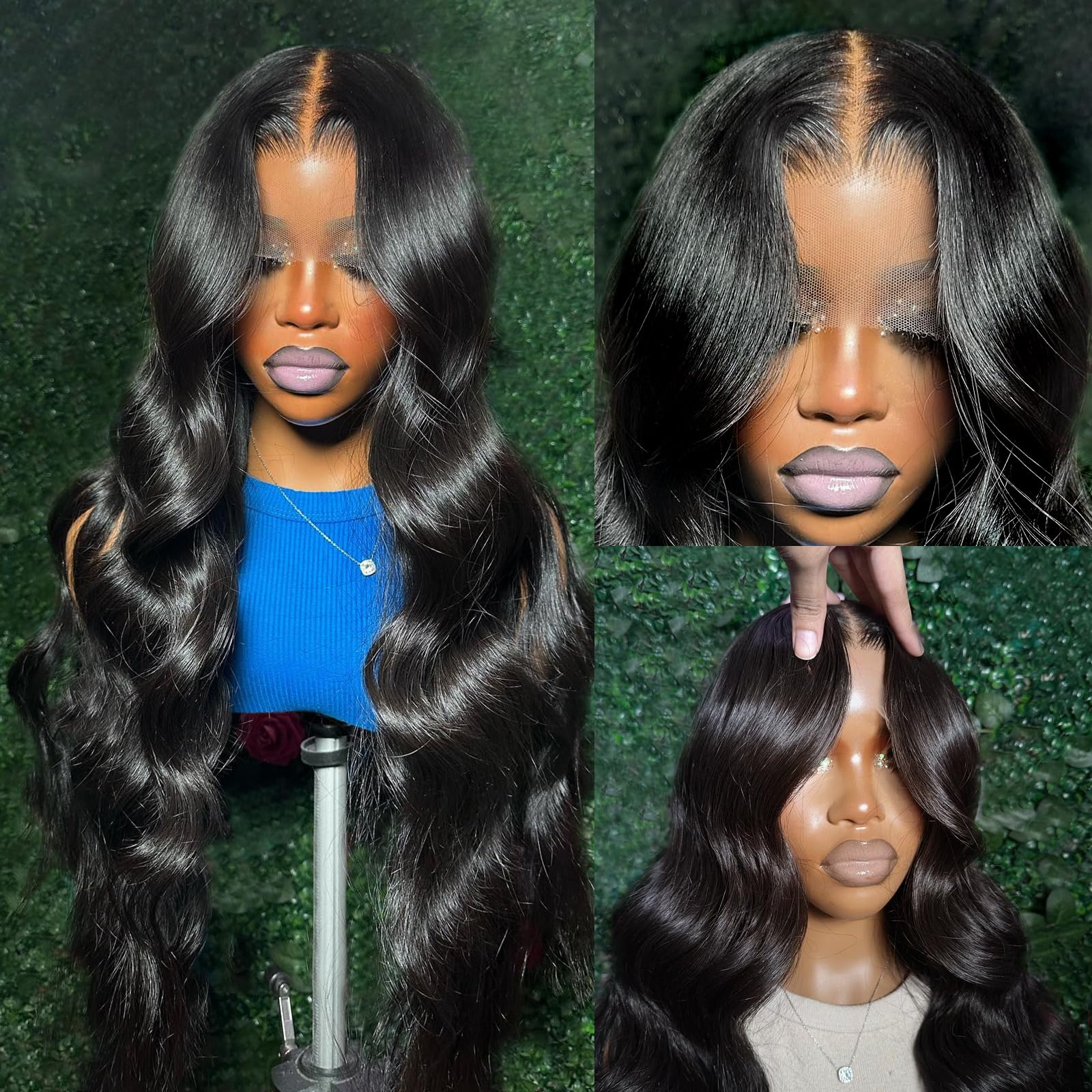 BEEOS Body Wave HD Lace Frontal Wig 13x6 Full Frontal Human Hair Wig Pre Plucked Hairline Bleached Knots 180% Density Single Kno