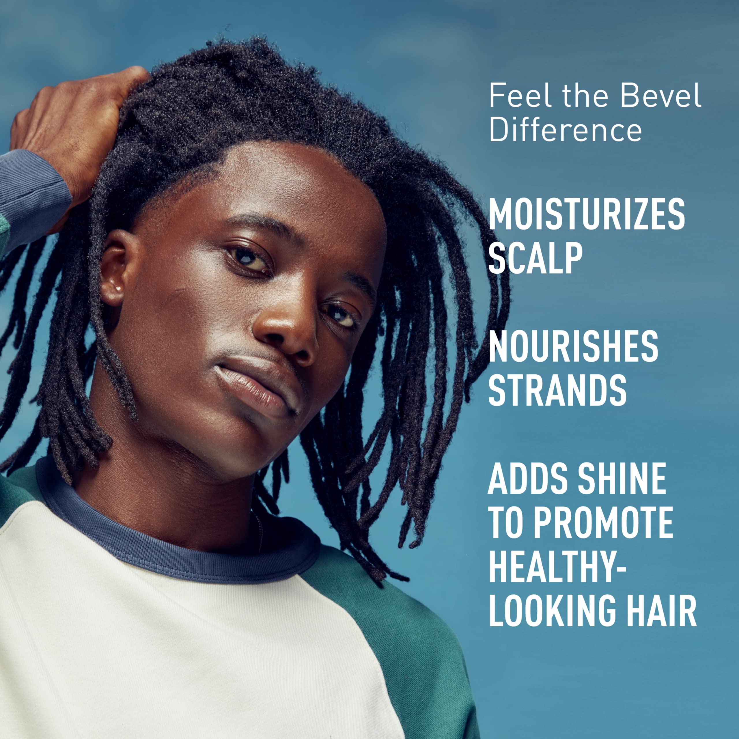 Bevel Essentials 3-in-1 Hair & Scalp Styling Oil for Curly Hair with Tea Tree Oil, Jojoba Oil, and Jamaican Black Castor Oil, 3.