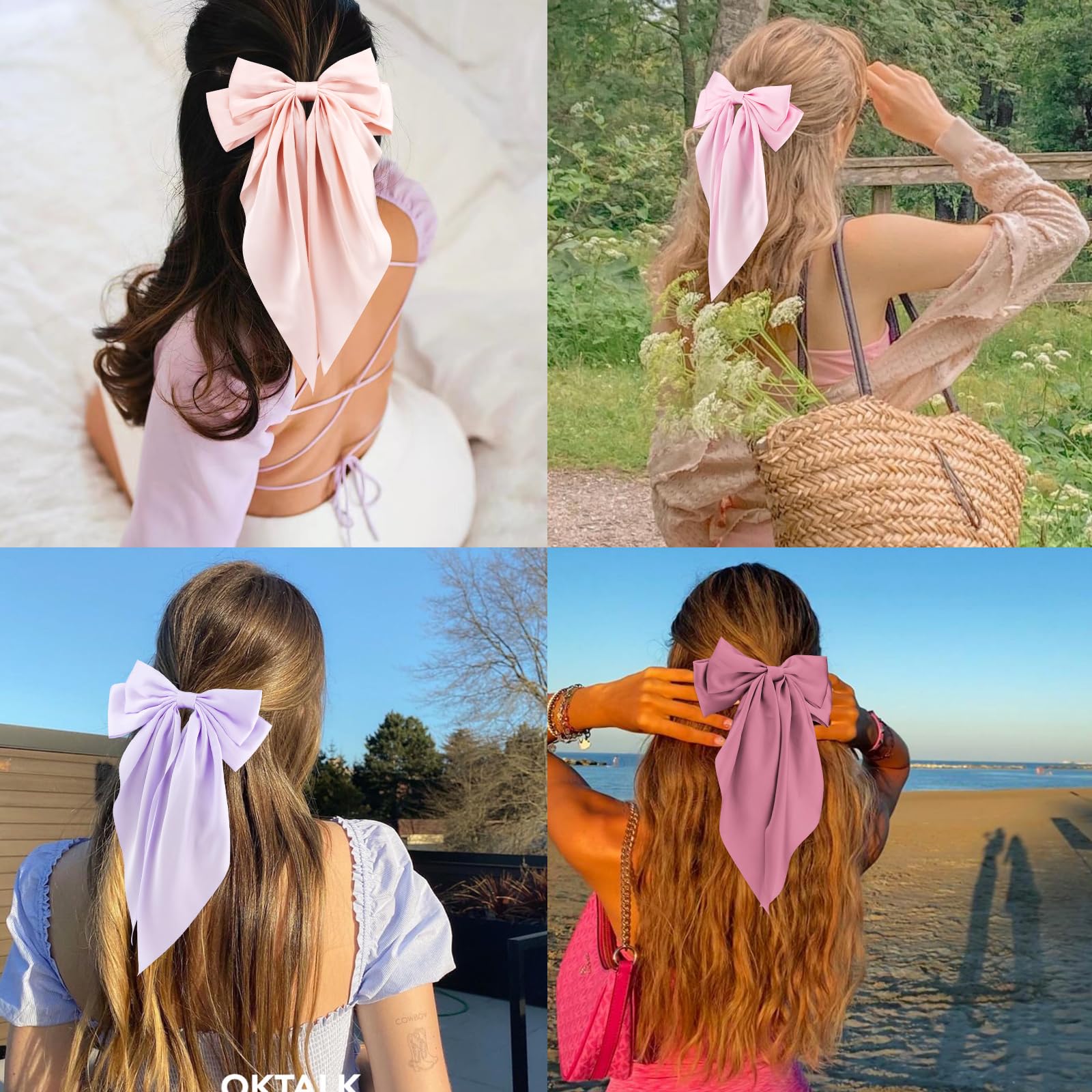 Canitor Hair Bows for Women Barrettes Clip Large Ribbon Cute Preppy Teenager Tween Teen Girl Gifts Trendy Stuff Aesthetic Coquet