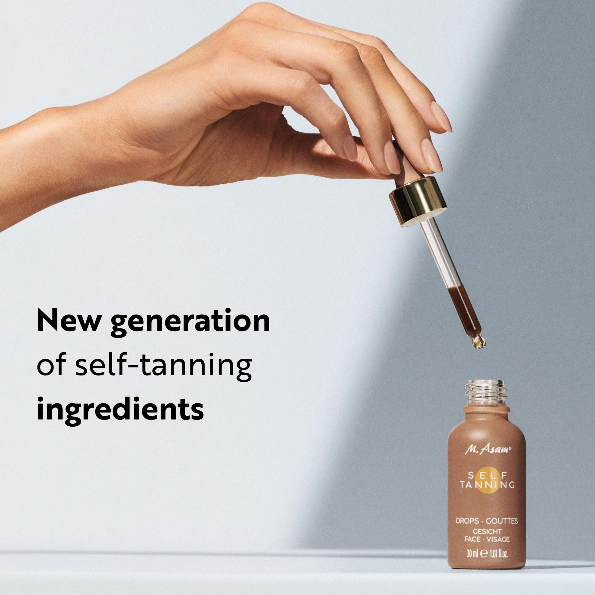 M. Asam Self Tanning Drops - Liquid Self-Tanner with Aloe Vera & DHA, 1.01 Fl Oz