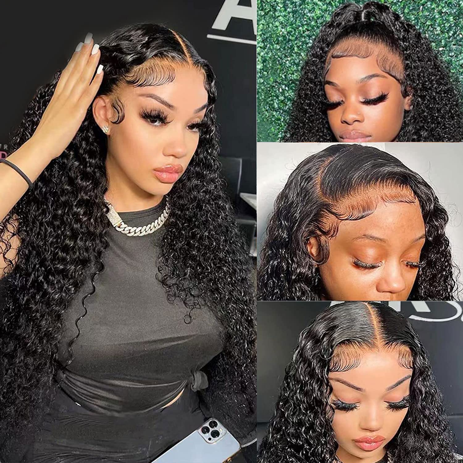 Nervoss 13X4 Water Wave Lace Front Wigs For Women Human Hair Pre Plucked Water Wave Lace Frontal Wig With Baby Hair Natural Colo