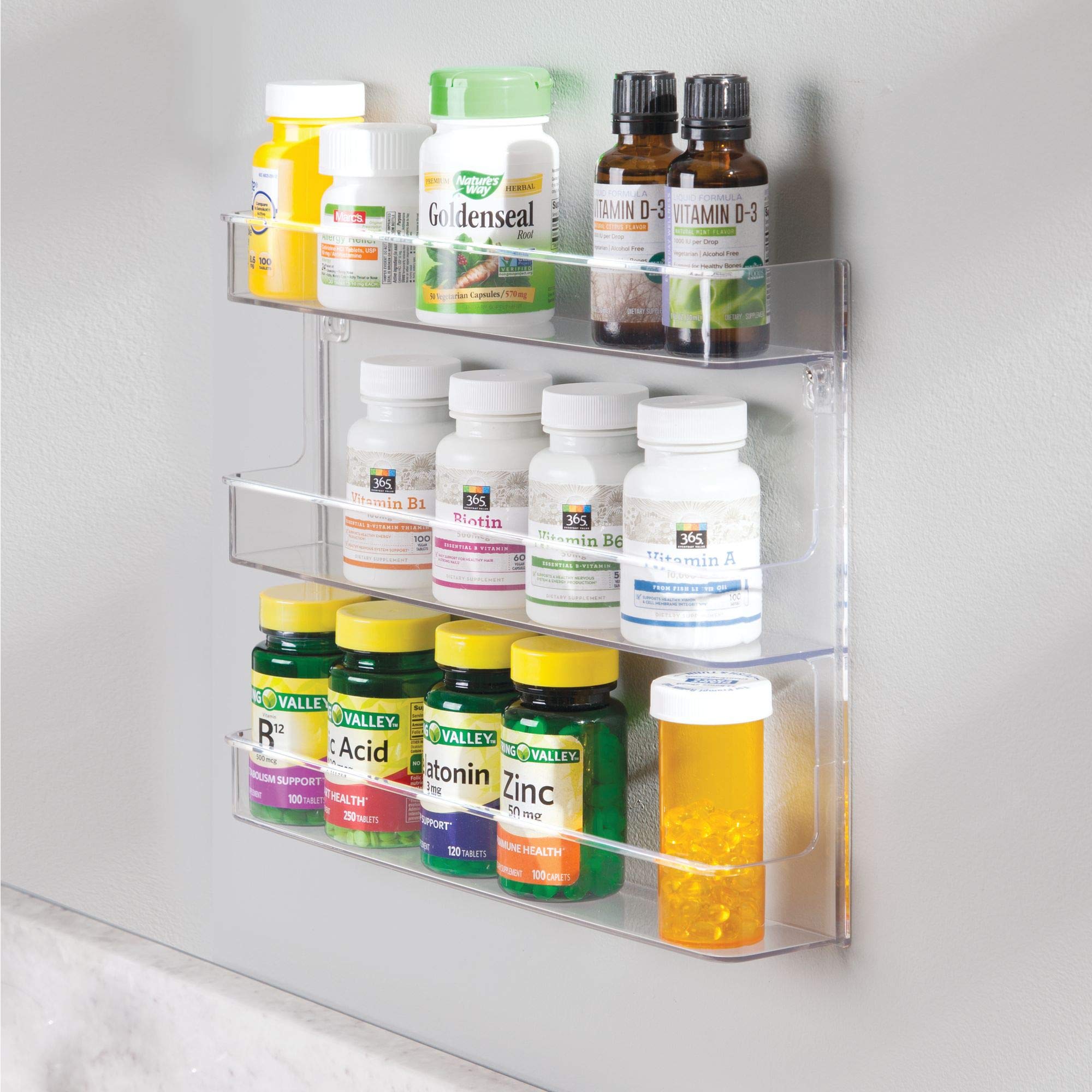 iDesign Hanging Nail Polish & Cosmetics Organizer, The Clarity Collection - 8.78 x 2.02 x 11.07, Clear