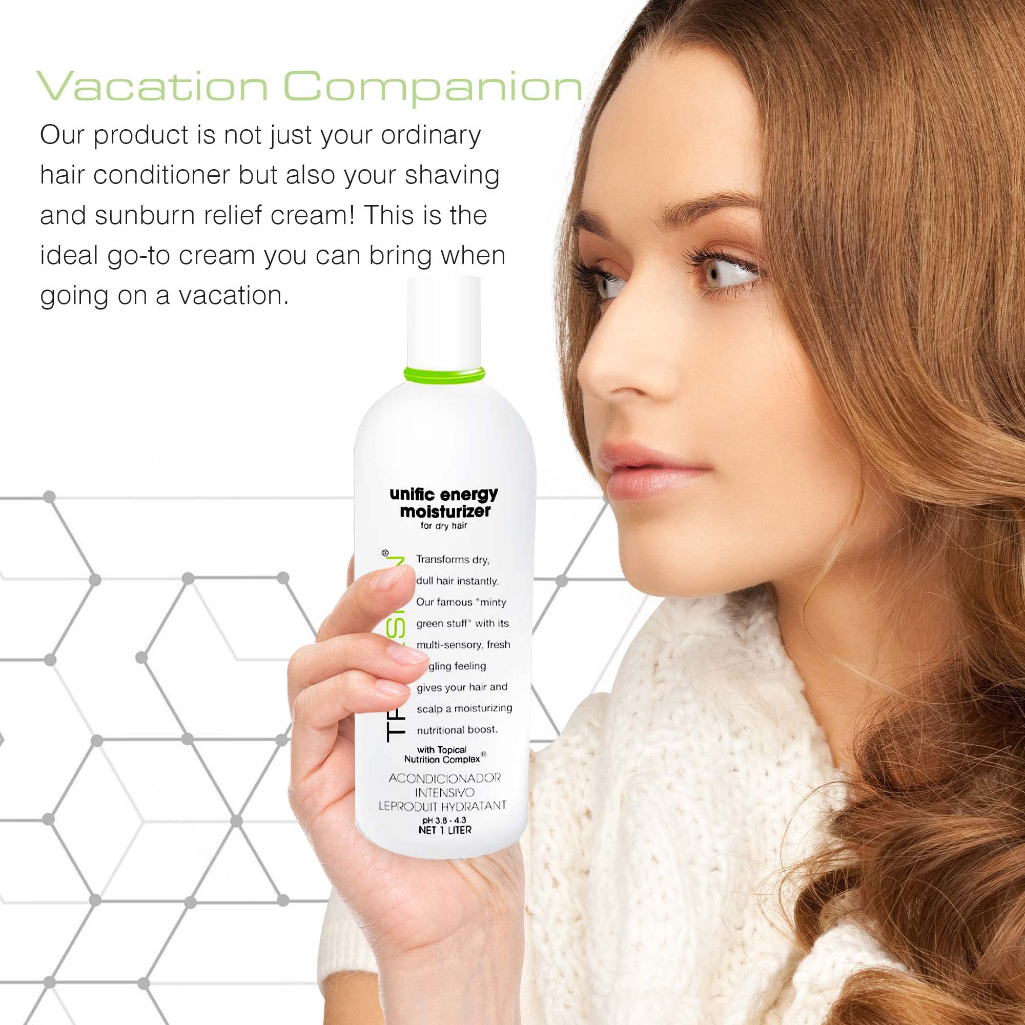 Tri Design Unific Energy Moisturizer - Deep Hair Conditioner For Dry Damaged Hair - Moisturizing Conditioner For Curly, Frizzy,