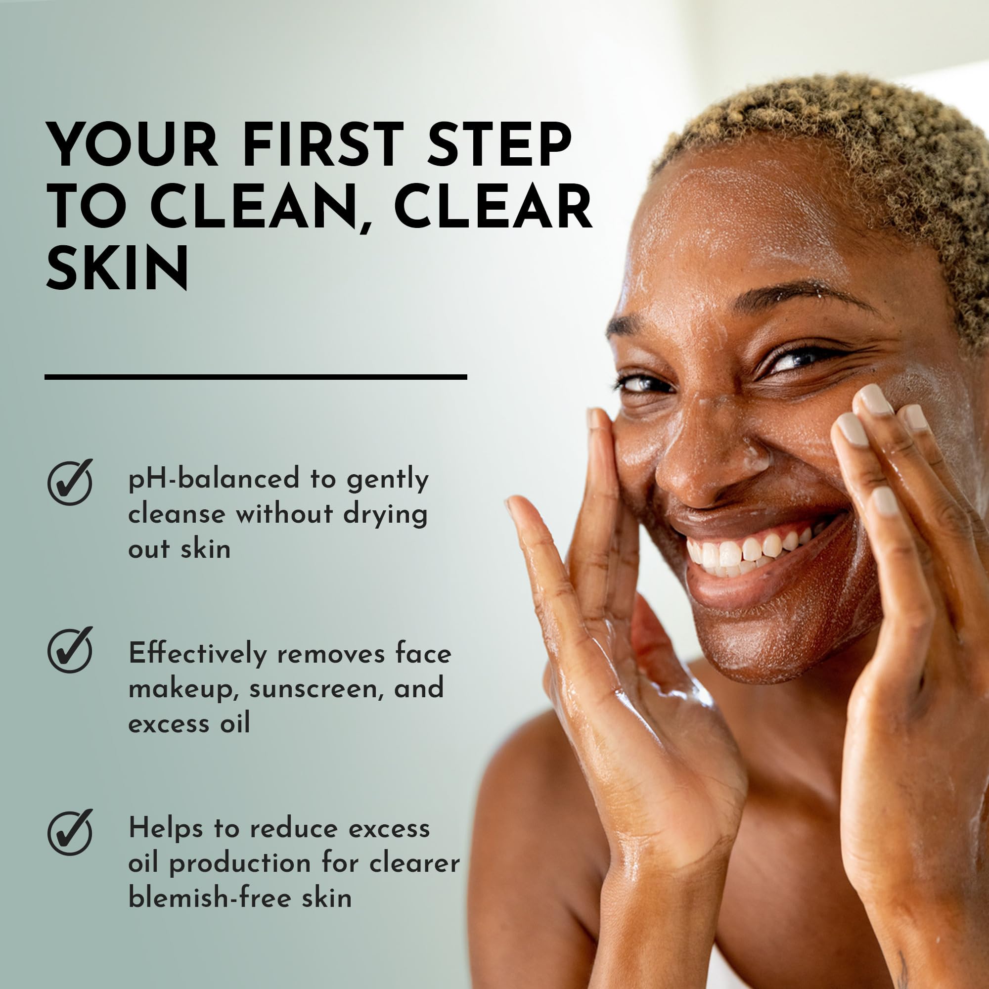 BOLDEN Skin Clarifying Cleanser | pH-balanced Foaming Gel Cleanser | Sulfate-free Cleanser for Oily and Blemish-prone Skin | 5.1