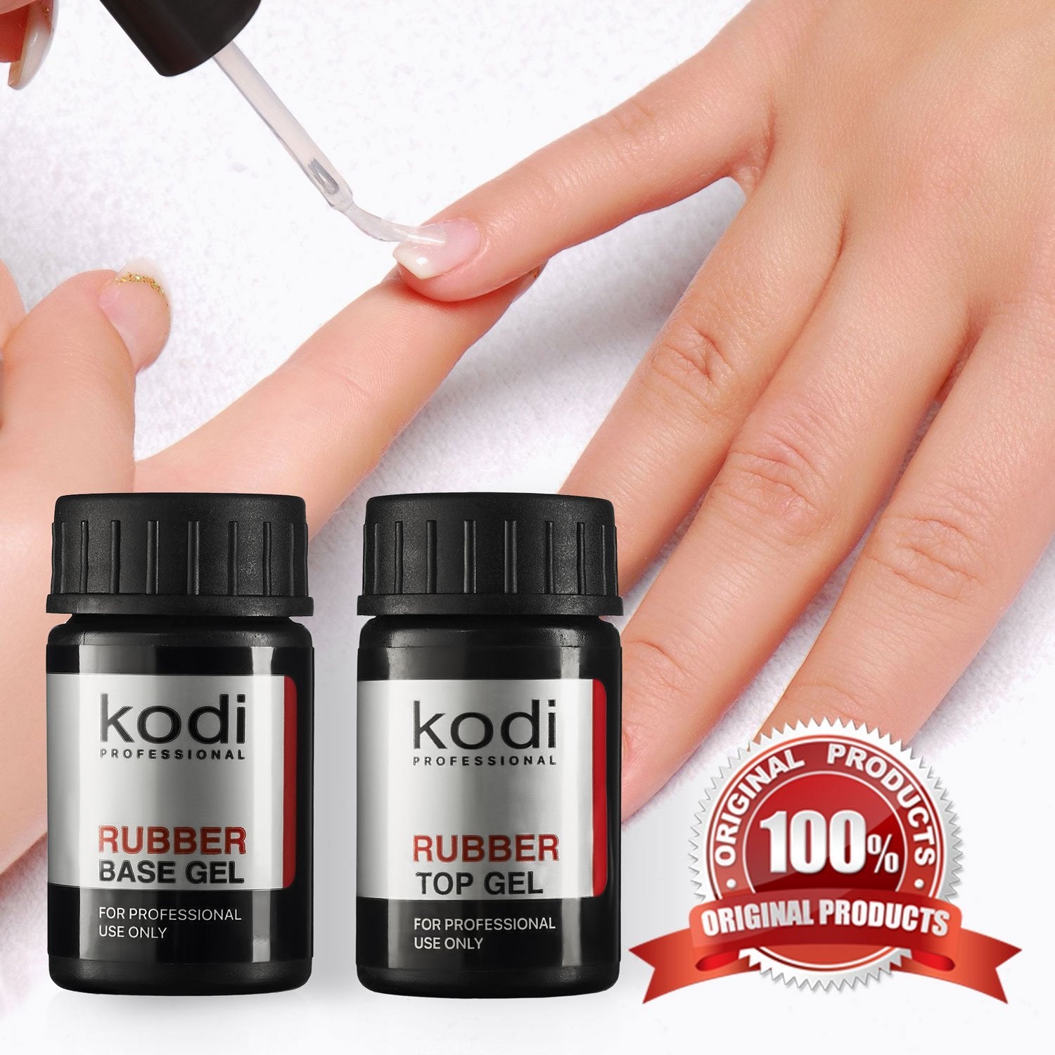 KODI Professional Rubber Top & Base Gel Set, 14ml, Soak Off Nail Polish, Non-Toxic, Black, Model SG_B06WD5BW64_US