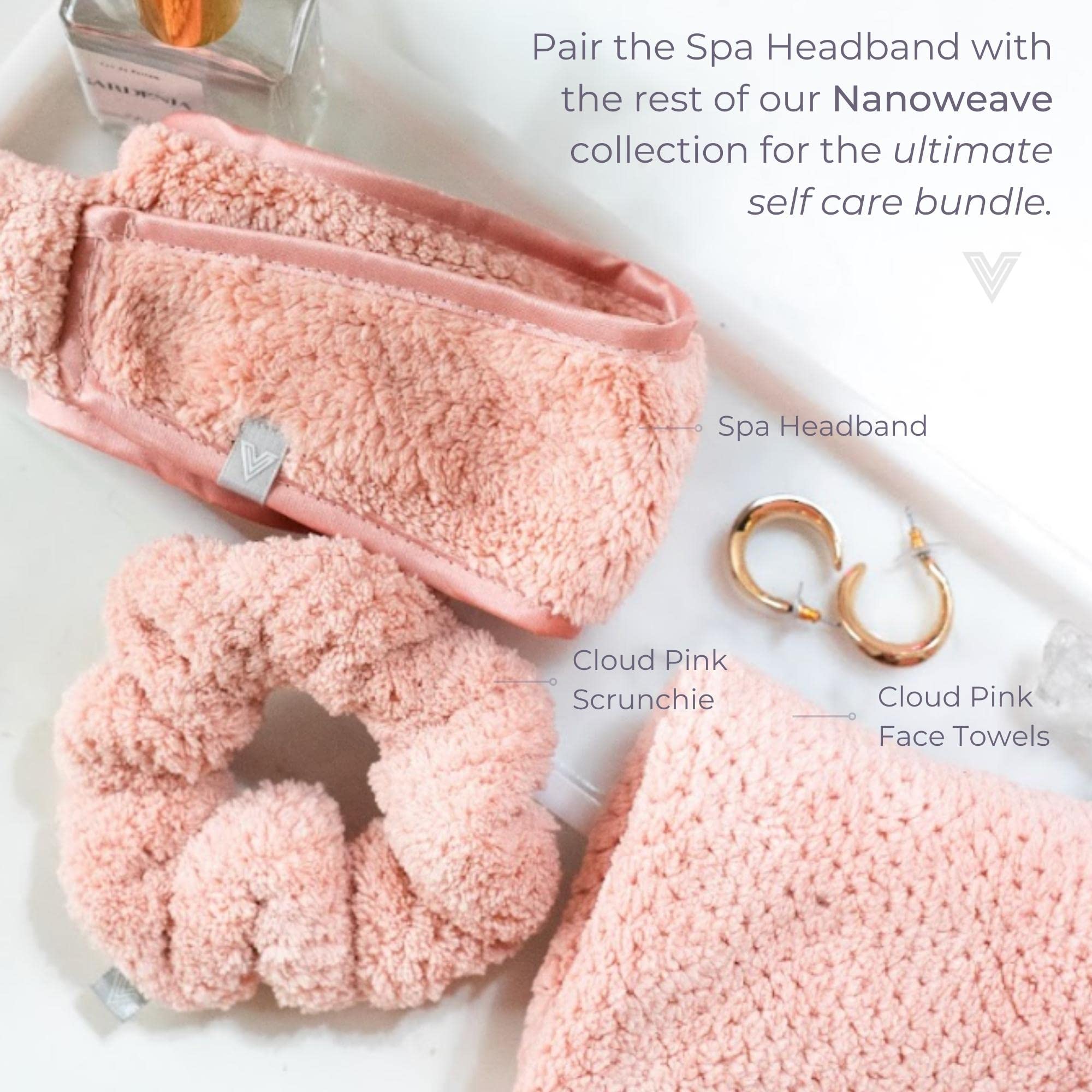 Volo Spa Headband For Women | Hair Band For Makeup, Washing Face, Skincare, Shower & More | Ultra-Soft, Absorbent, Stretchy | Fi