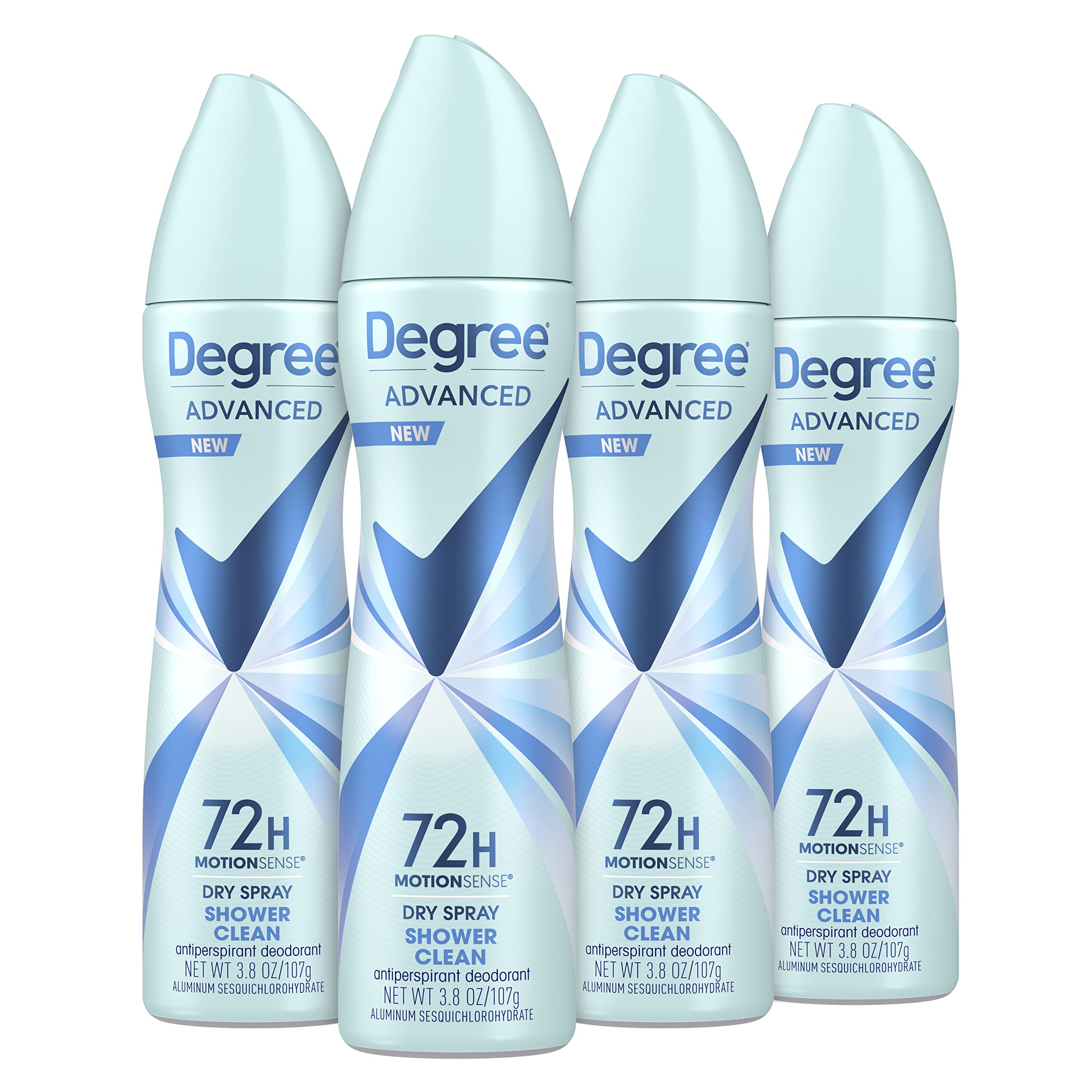Degree Advanced Antiperspirant Deodorant Dry Spray 72-Hour Sweat And Odor Protection Shower Clean Deodorant Spray For Women With