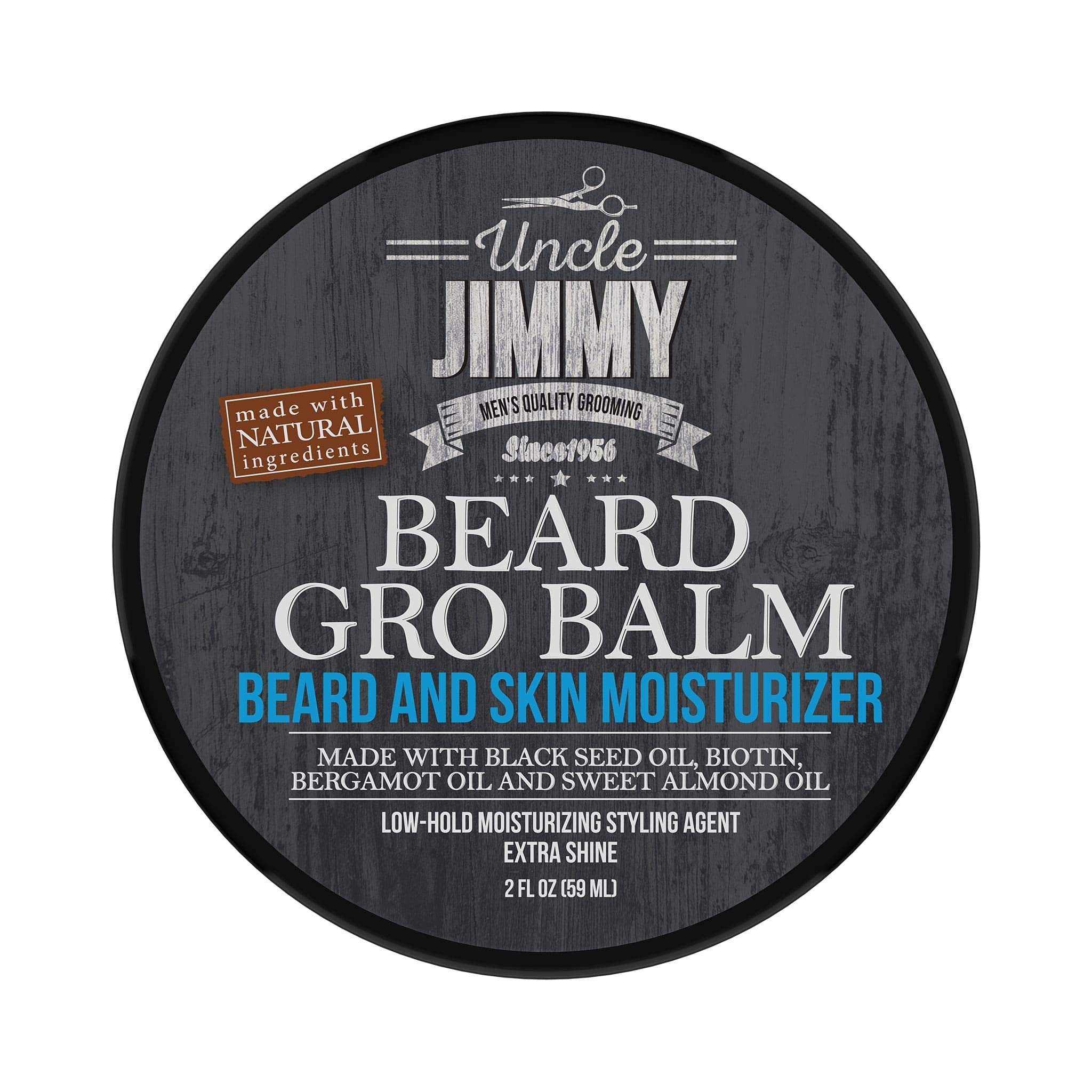 Uncle Jimmy Products Beard Gro Balm | Beard and Skin Moisturizer goes to work immediately to tame unruly hairs for a softer, thi