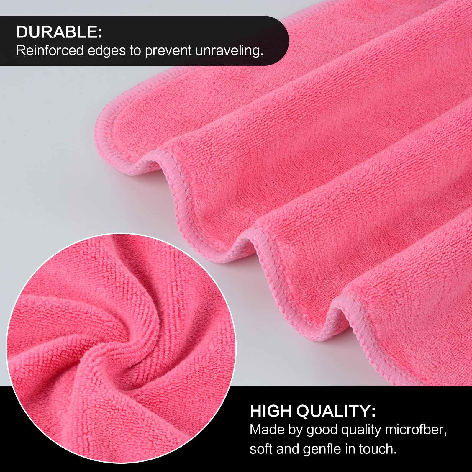 Sunland Microfiber Face Cloths Reusable Makeup Remover Cloths 12Inch X 12Inch Absorbent Face Wash Cloth Soft Washcloth With Frie