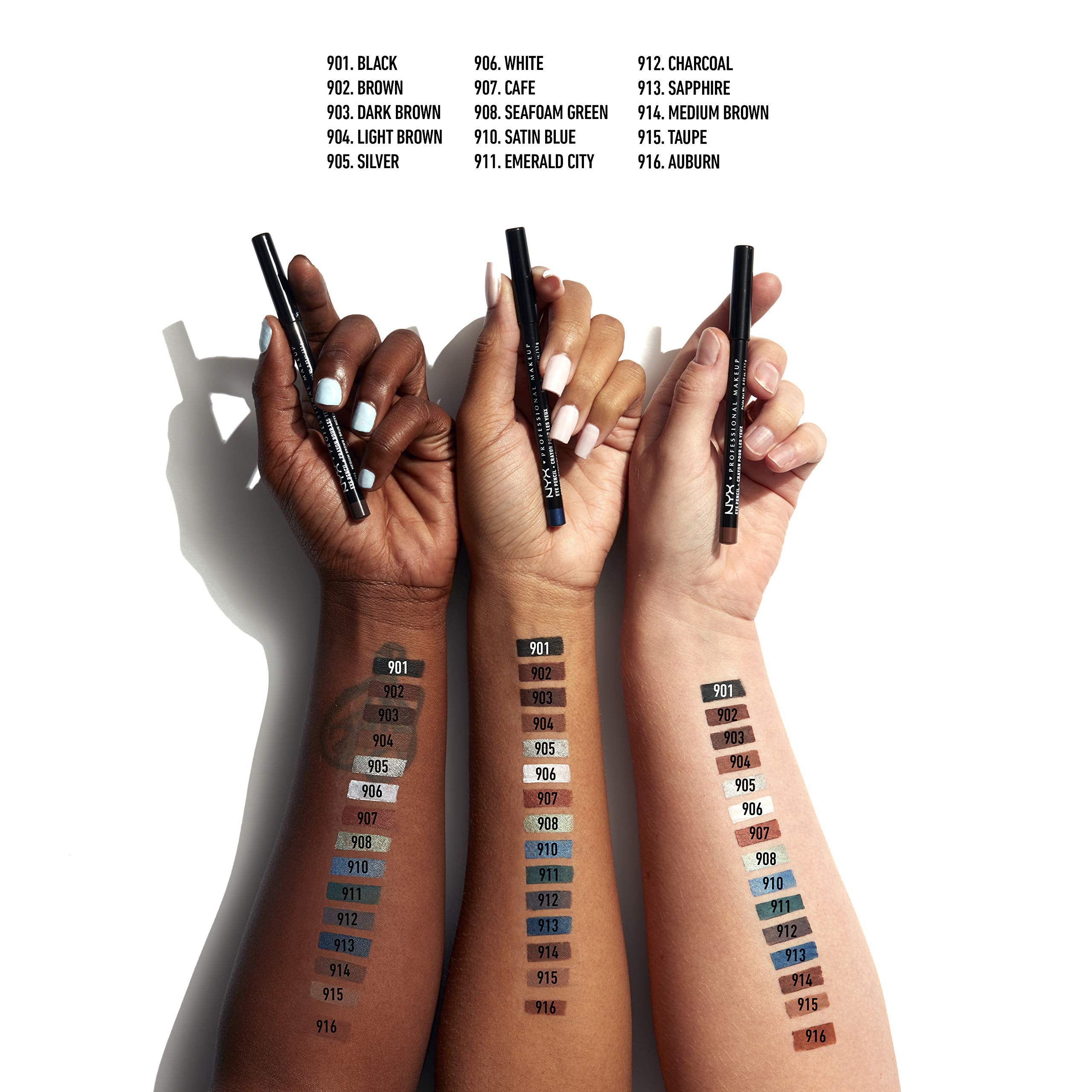 NYX PROFESSIONAL MAKEUP Slim Eye Pencil, Eyeliner Pencil - Medium Brown