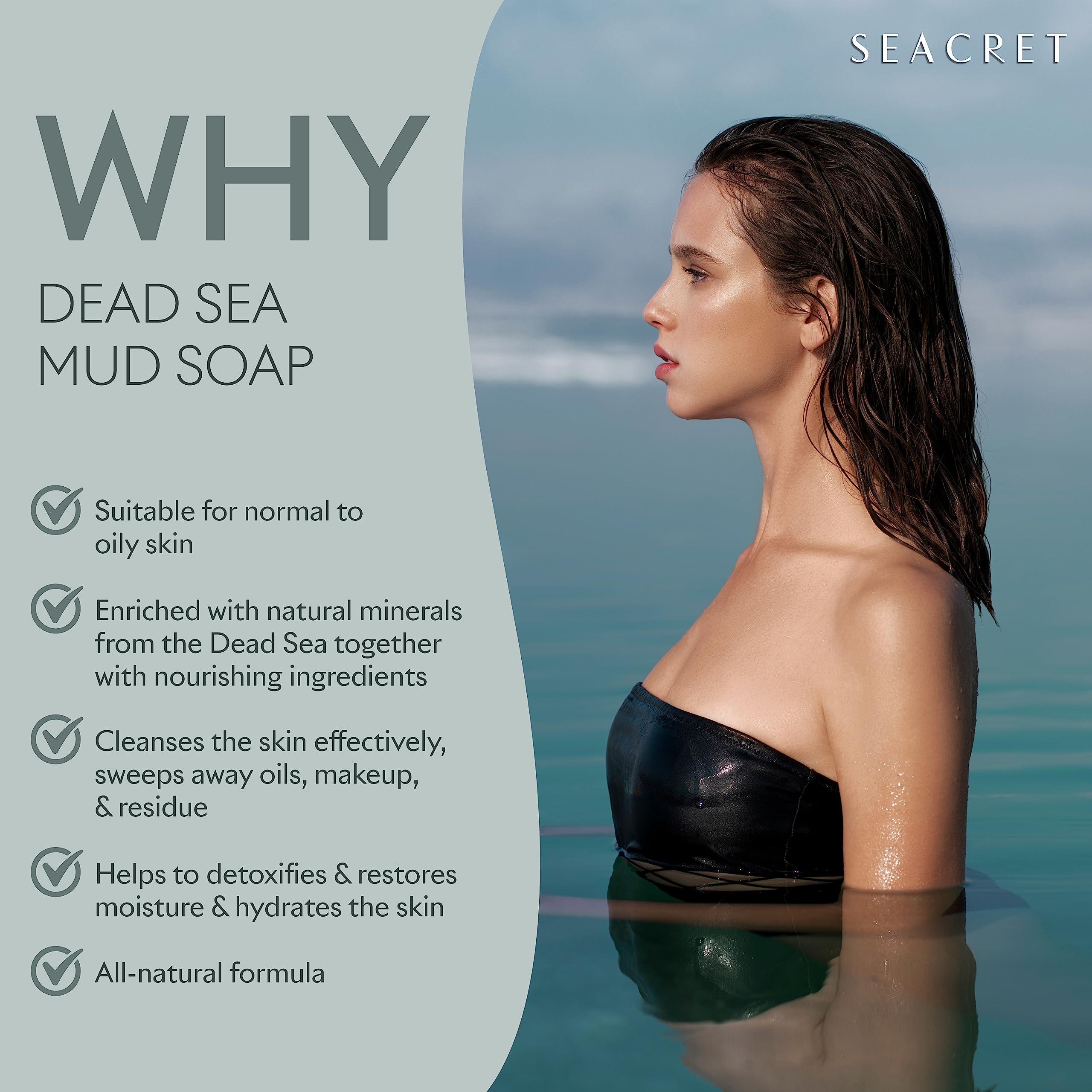 SEACRET Mud Soap with Foaming Net
