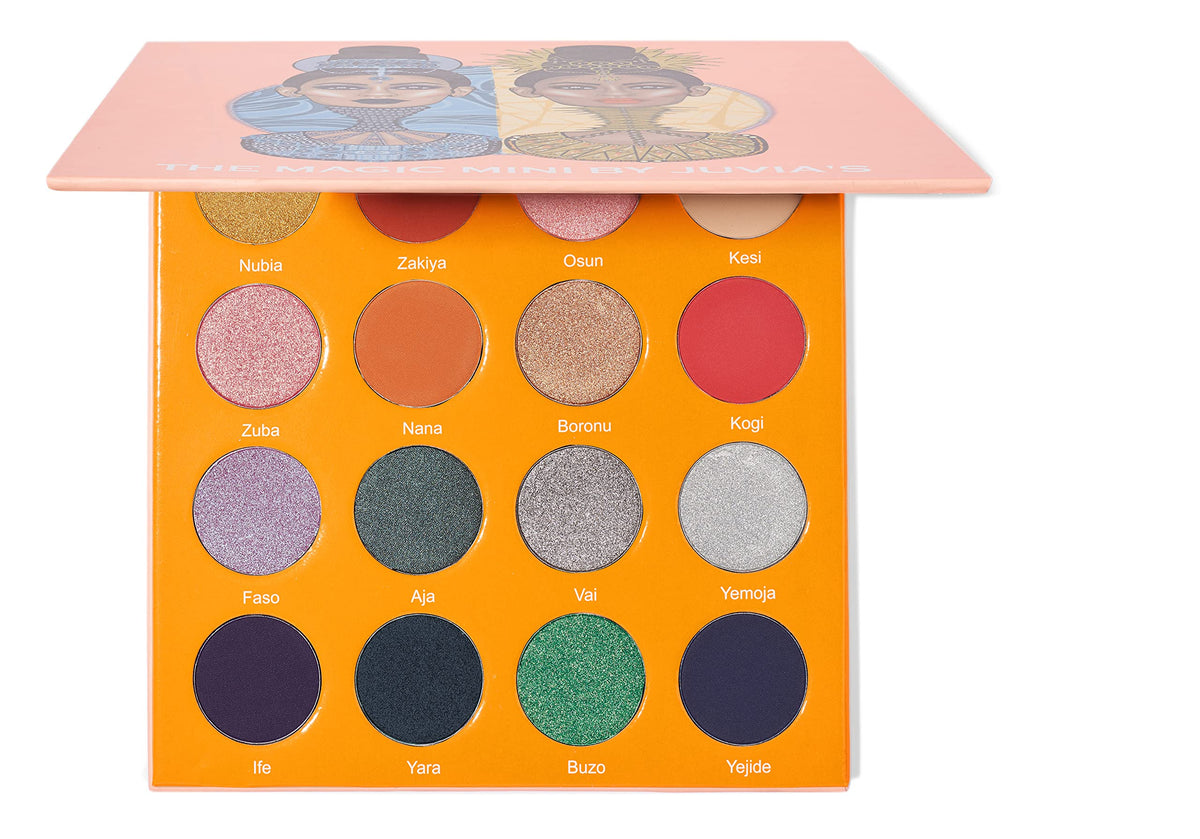Juvia's Place Palette The Magic Mini - Bright and Bold Red, Shades of 16, Professional Eye Makeup, Pigmented Palette, Makeup Pal