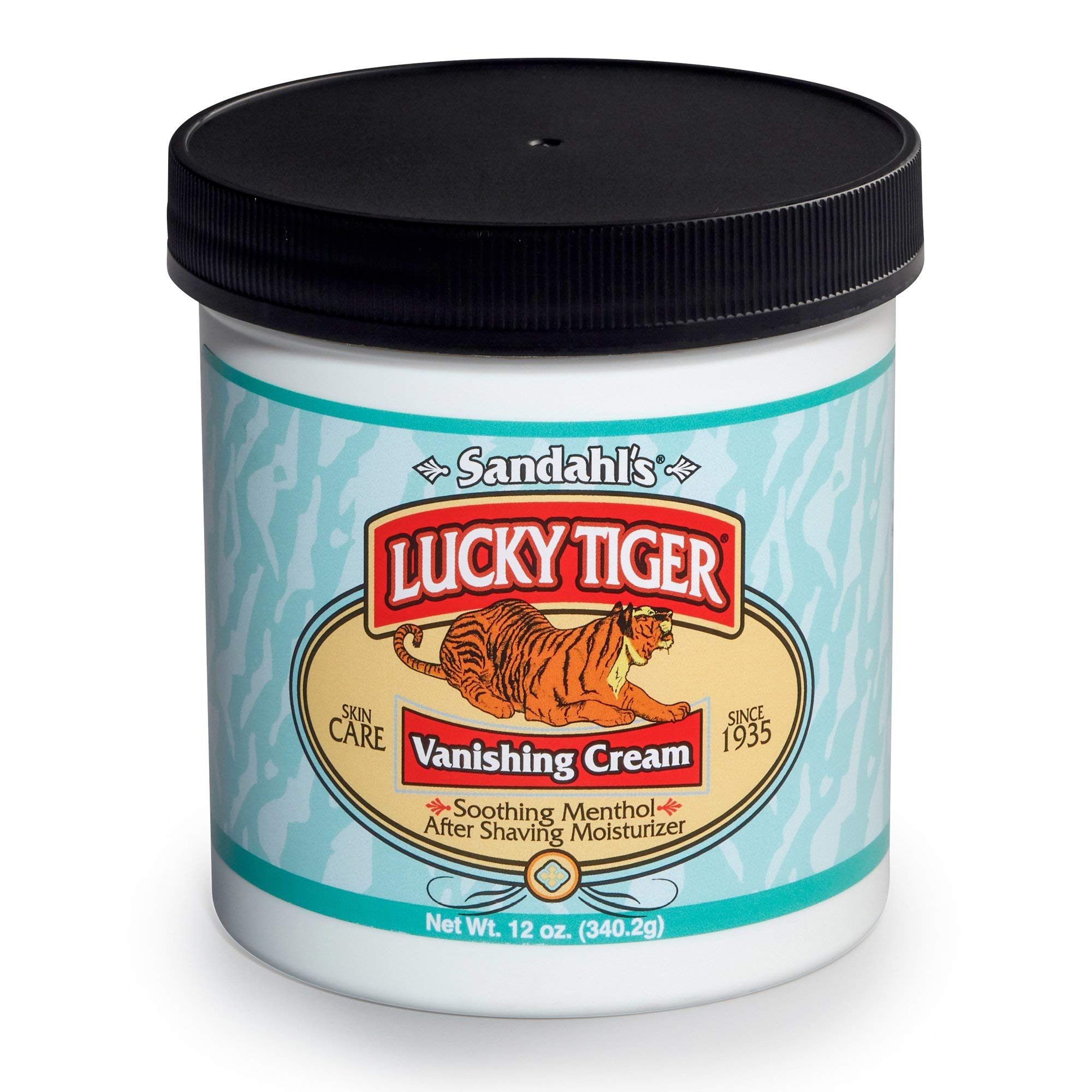 Lucky Tiger Vanishing Cream, Menthol Mint 12 oz (Pack of 7)
