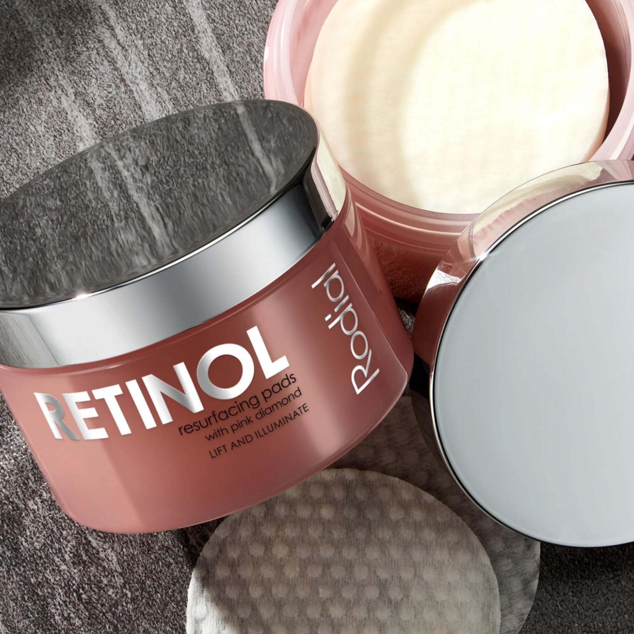 Rodial Retinol Resurfacing Pads Night (50 pads), Rejuvenating Complex with Retinol, Hyaluronic Acid and Niacinamide for Hydrated