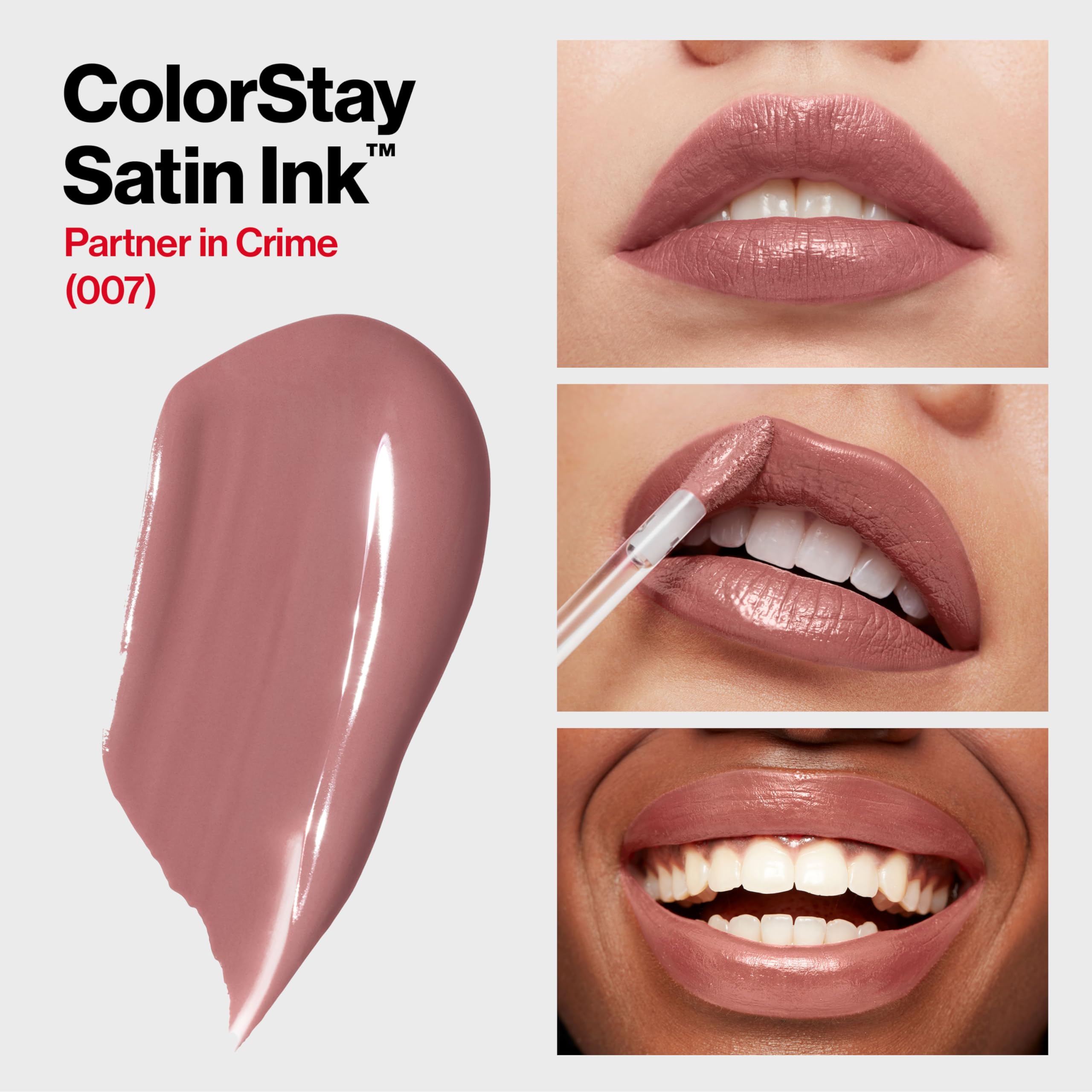 Revlon Liquid Lipstick, Face Makeup, Colorstay Satin Ink, Longwear Rich Lip Colors, Formulated With Black Currant Seed Oil, 007