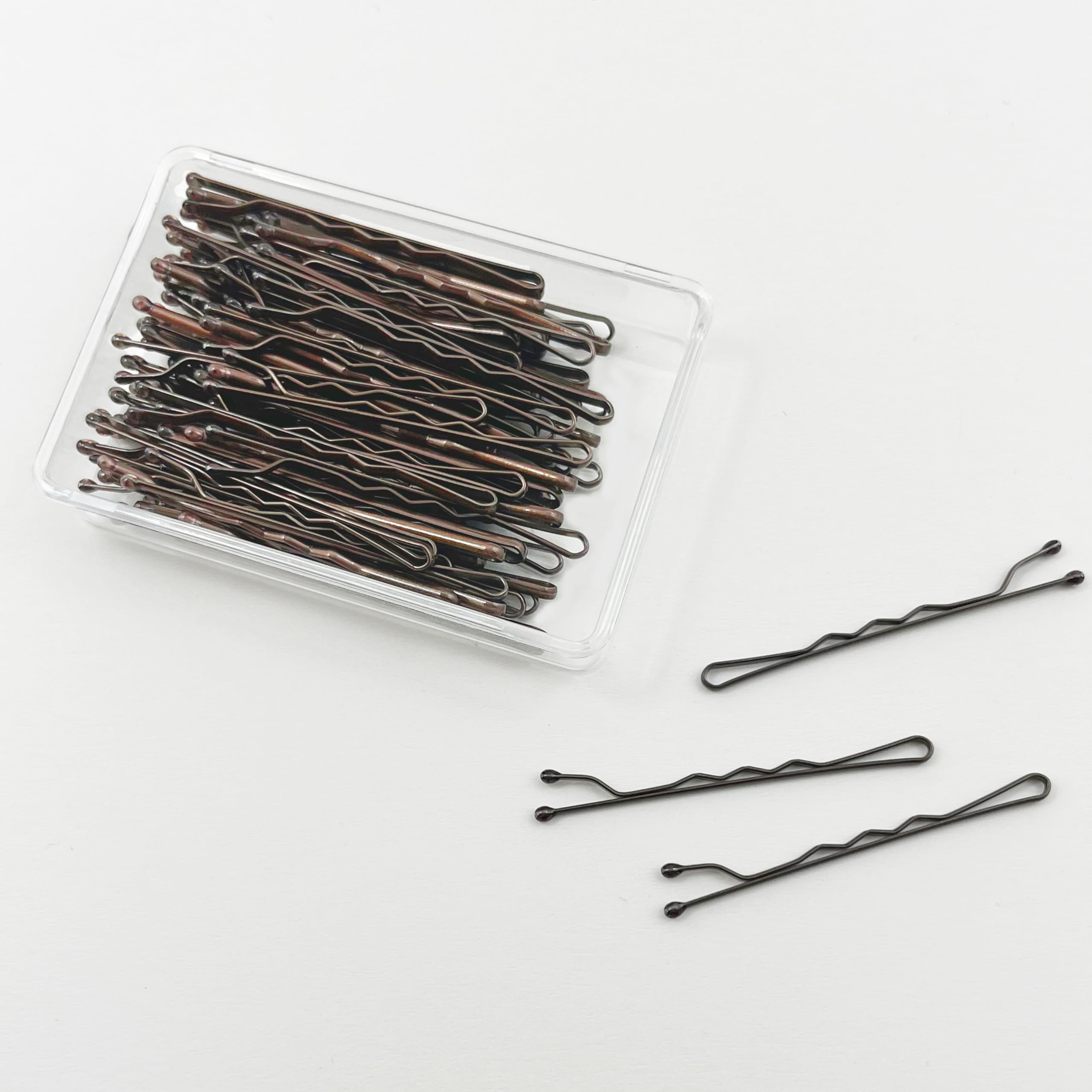 Amazon Basics Bobby Pins in Case Brown 72 Count