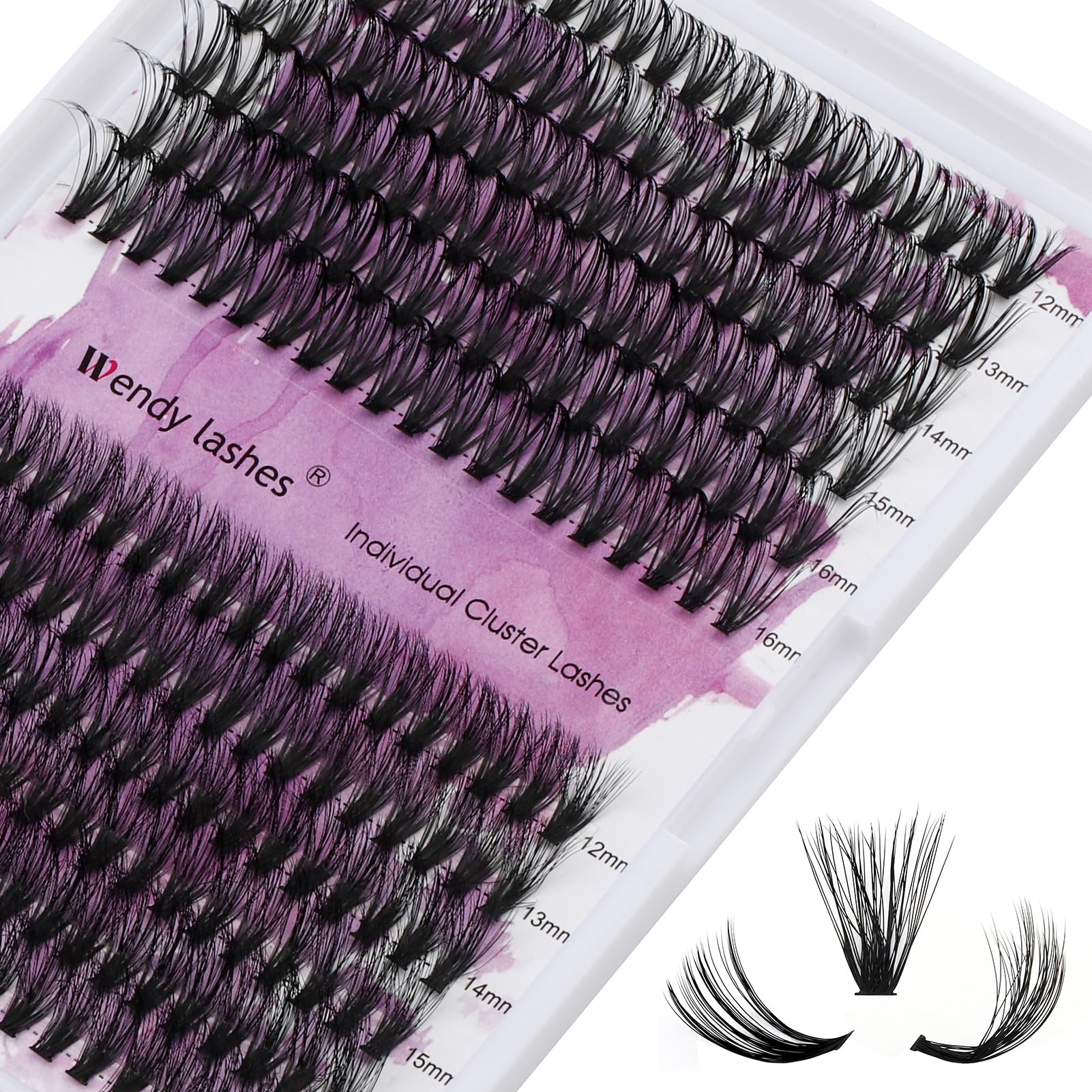 Lash Clusters Individual Cluster Lashes 40D+3D Mink Lashes DIY Lash Extension 12-16mm Mixed D Curl Individual Lashes Cluster Eye