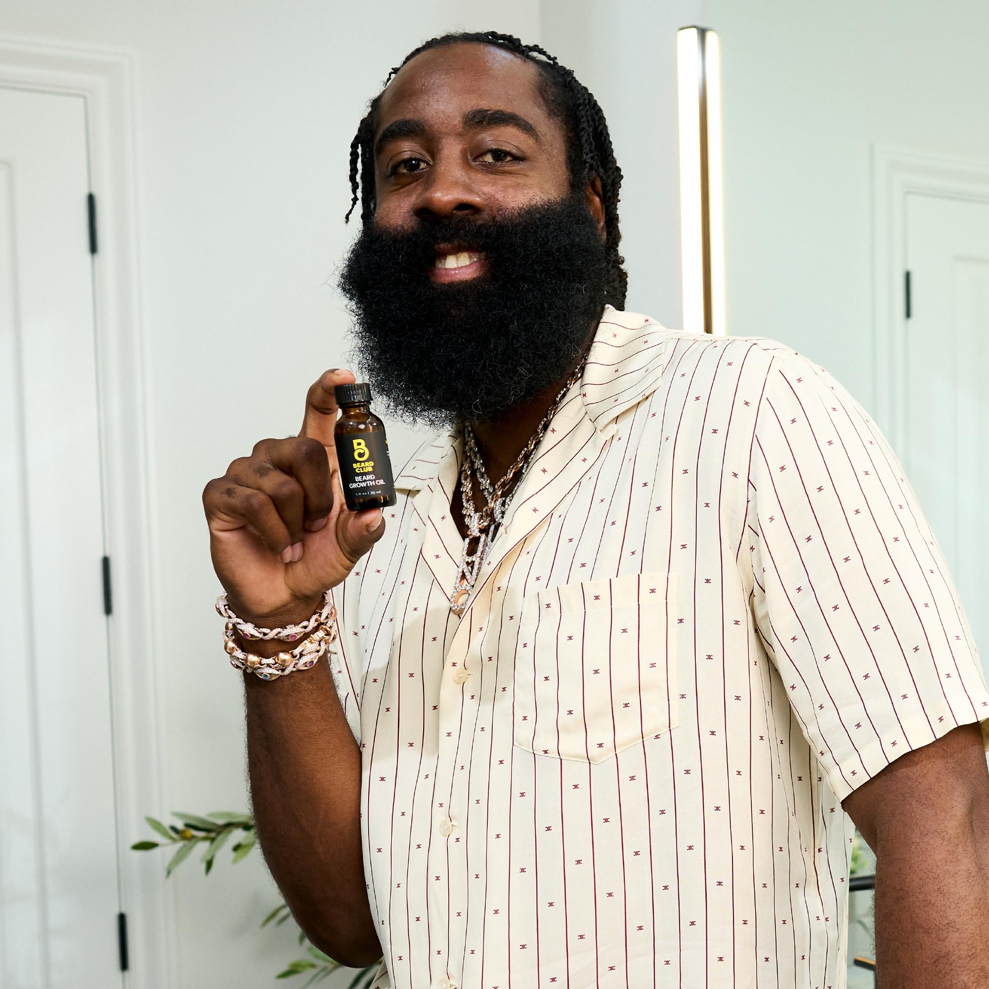 Beard Club - Beard Growth Oil - Grow A Thicker Fuller Beard & Hair, Fill in Patches - Healthy Natural Castor, Coconut and Avocad