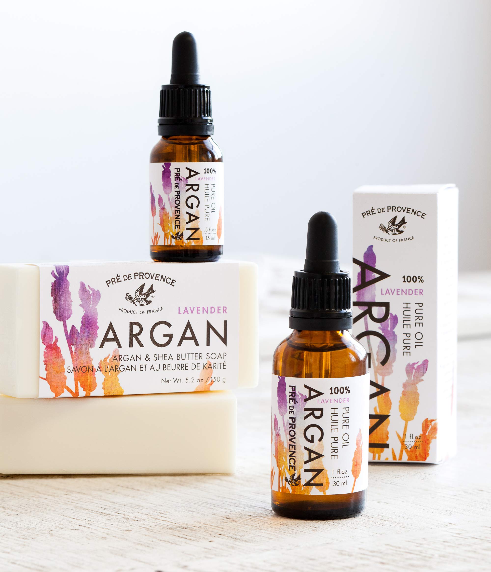 Pre De Provence Moroccan Argan Oil For Skin, Face, Hair, & Nails (0.5 Oz) - Lavender