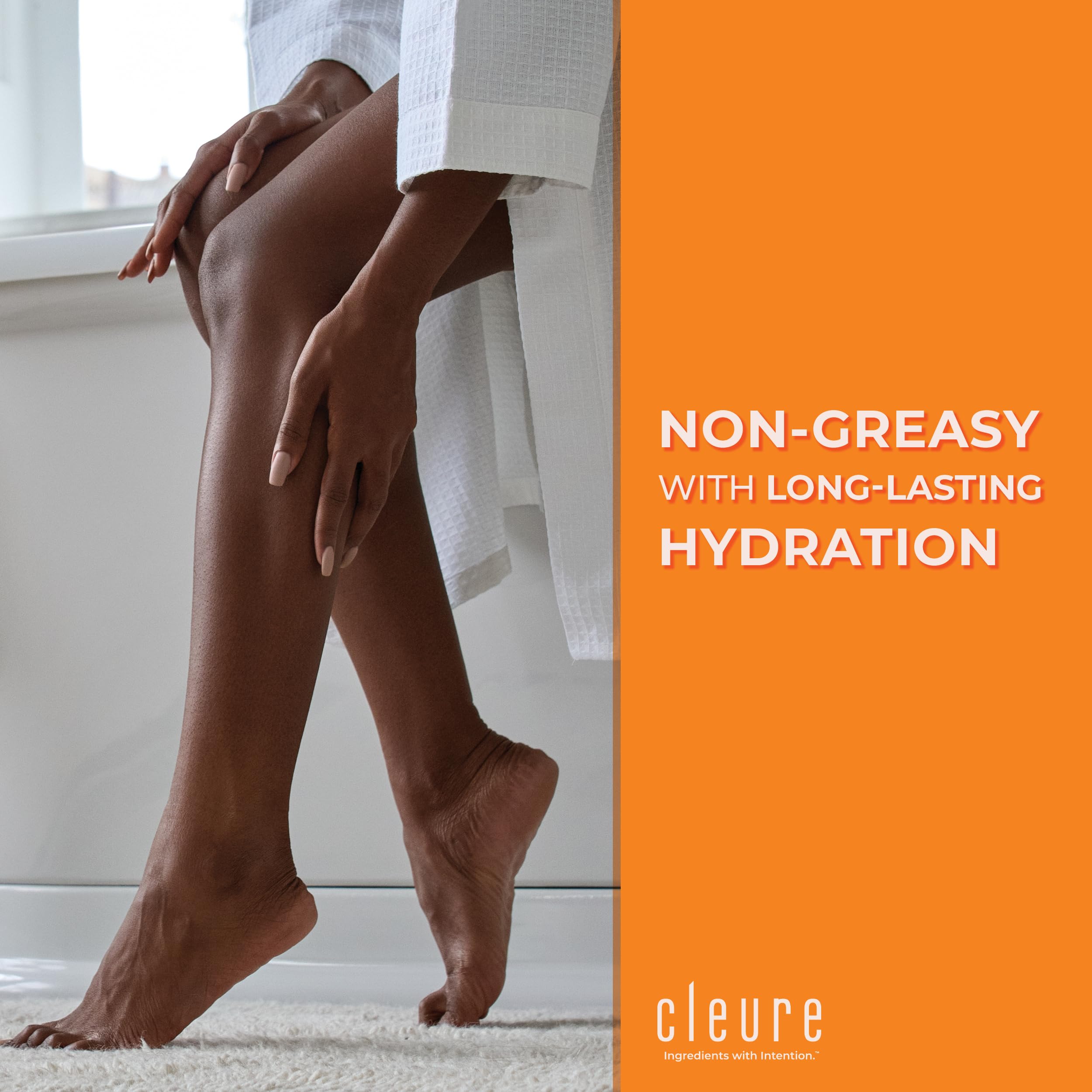 Cleure Body Lotion for Sensitive Skin - Daily Moisturizer with Shea Butter & Vitamin E - Fragrance Free, Gluten Free, Paraben Fr