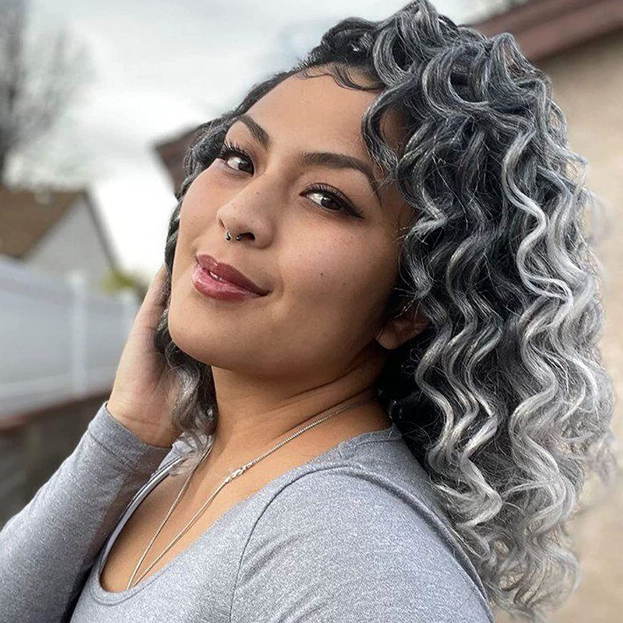 8 Packs Ocean Wave Crochet Hair Water Wave Crochet Hair For Women 14 Inch Short Curly Crochet Hair Beach Curl Deep Twist Crochet