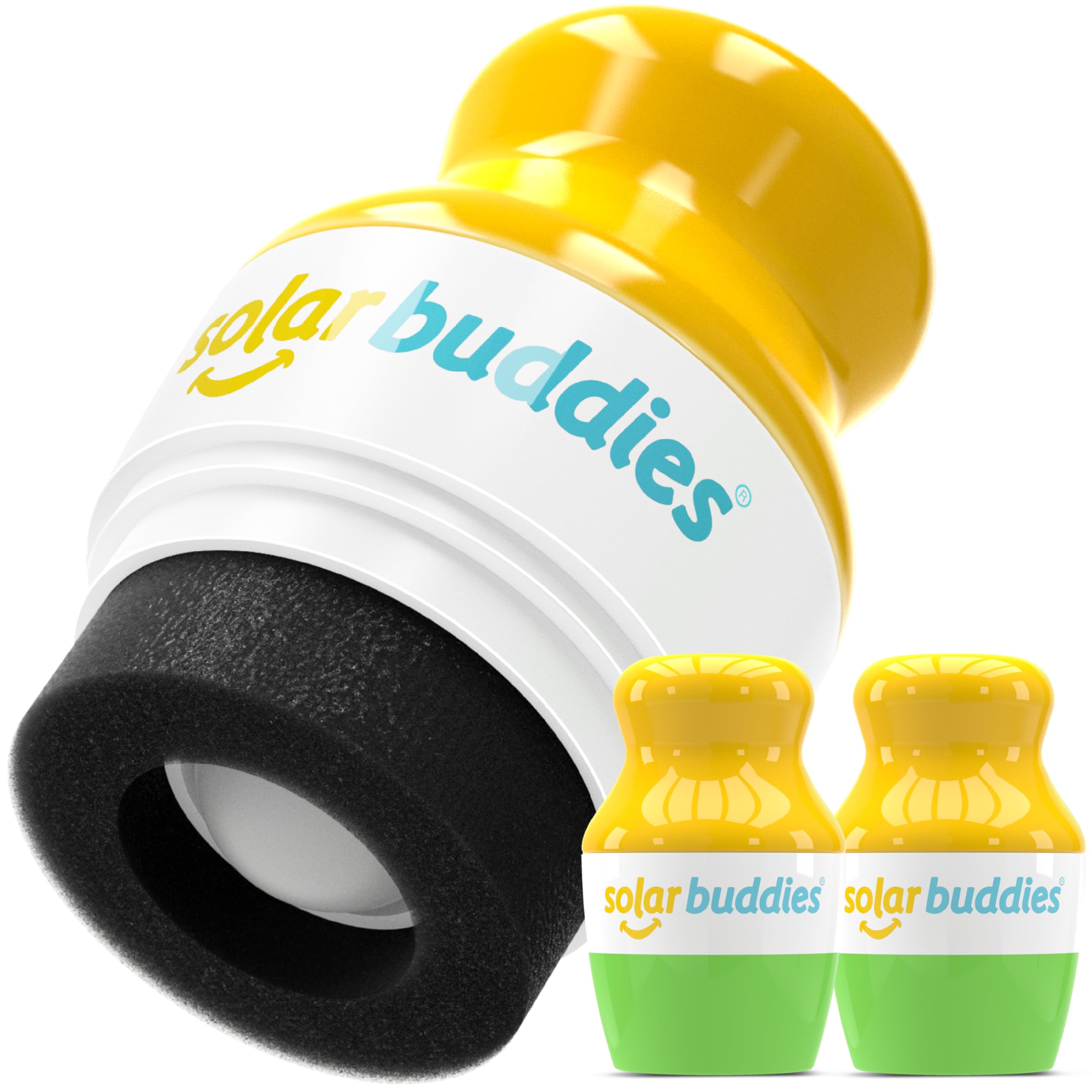 Solar Buddies Sunscreen Applicator - Green Pack of 2 - BPA-Free Refillable Roll on Sponge Sunscreen, Suncream & Lotion Applicato