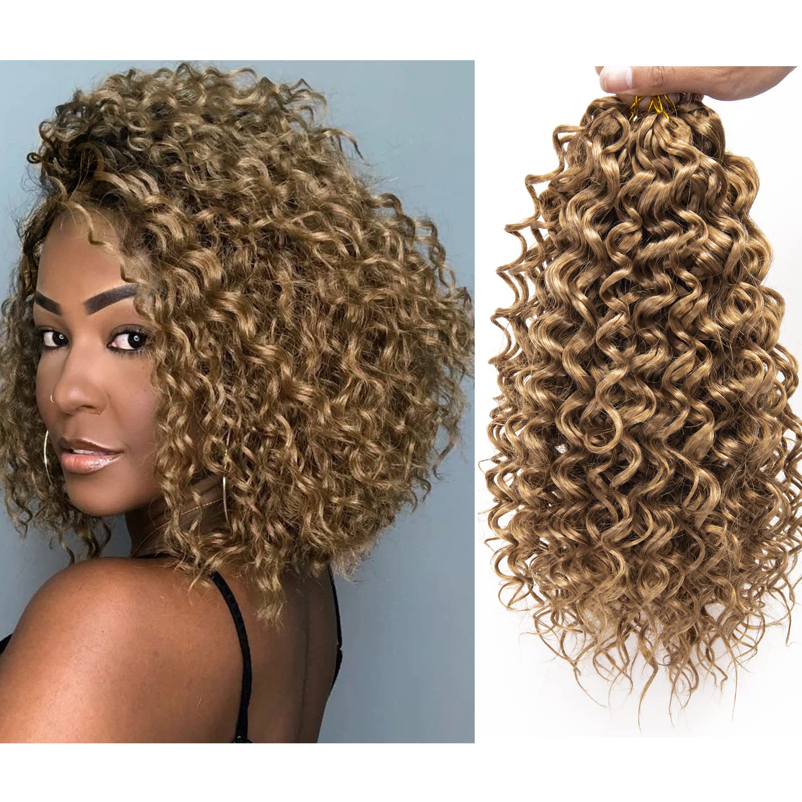 Gogo Curl Crochet Hair For Women Water Wave Curly Crochet Hair Wavy Human Hair Deep Wave Beach Curl Crochet Synthetic Hair Exten