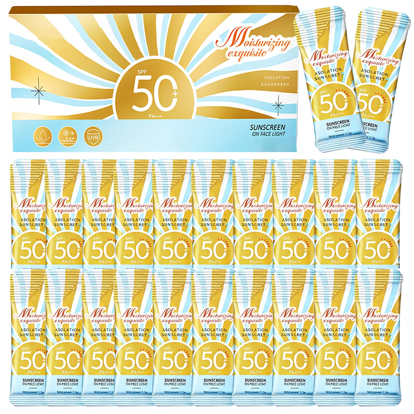 30 PCS Mini Sunscreen Bulk, SPF 50 Travel Size Sunscreen for Face and Body, Mini Travel Sunscreen Lotion, Vacation Essentials,Ou