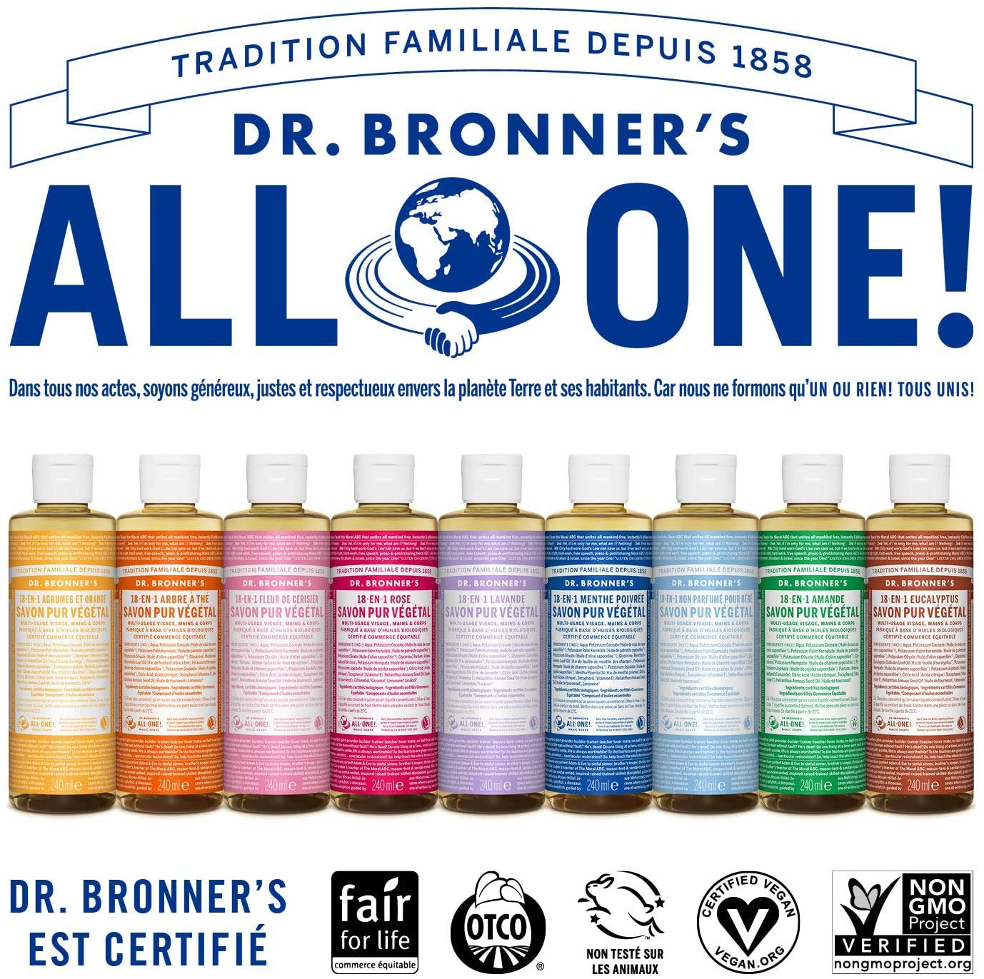 Dr. Bronner's - Pure-Castile Liquid Soap (Baby Unscented, 32 Ounce) - Made with Organic Oils, 18-in-1 Uses: Face, Hair, Laundry,