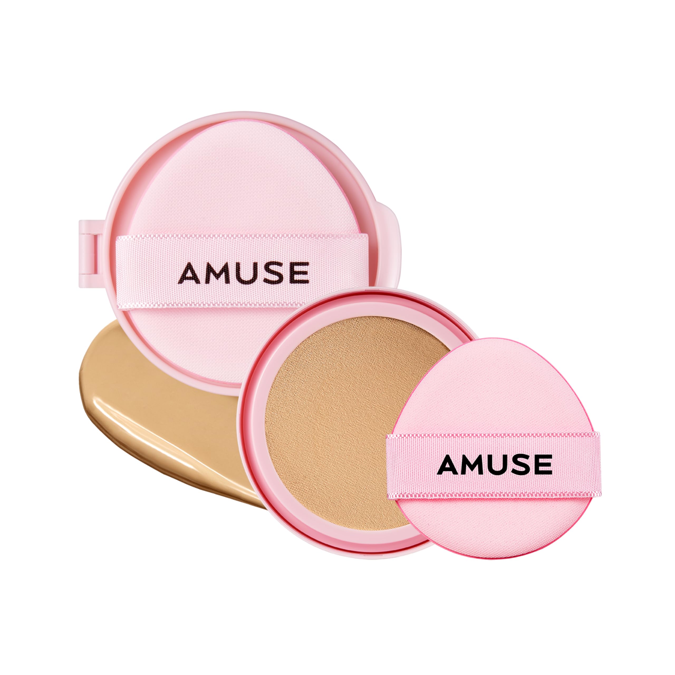 AMUSE SEOUL Dew Power Vegan Cushion Foundation Refill (03 HONEY REFILL) - Semi Glow, Full Coverage, Dewy Finish, Long Lasting, L