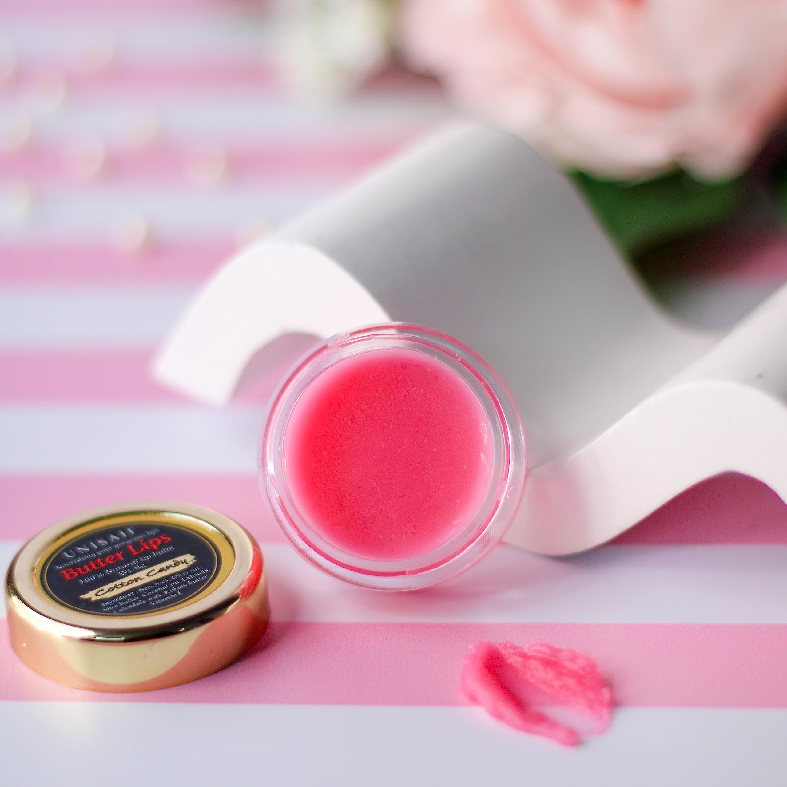 UNISAIF Cotton Candy Lip Balm - Organic Lip Balm Lip Brightening for Dark Lips | Lip Repair for Dry Cracked Lips | Christmas Nat