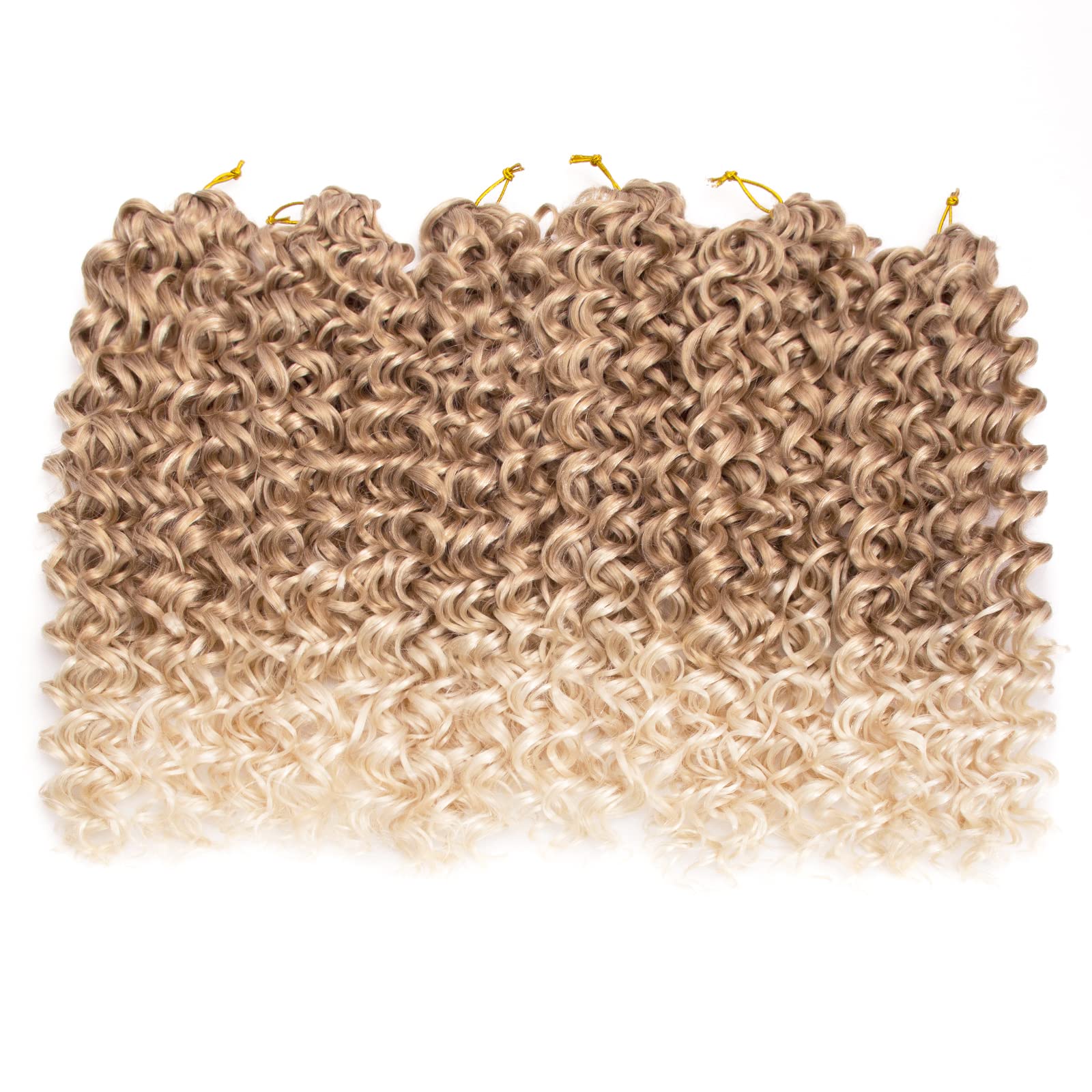 Gogo Curl Crochet Hair 18Inch Ombre Blonde Deep Wave Crochet Hair,Synthetic Deep Twist Crochet Braids Bohemian Crochet Braiding