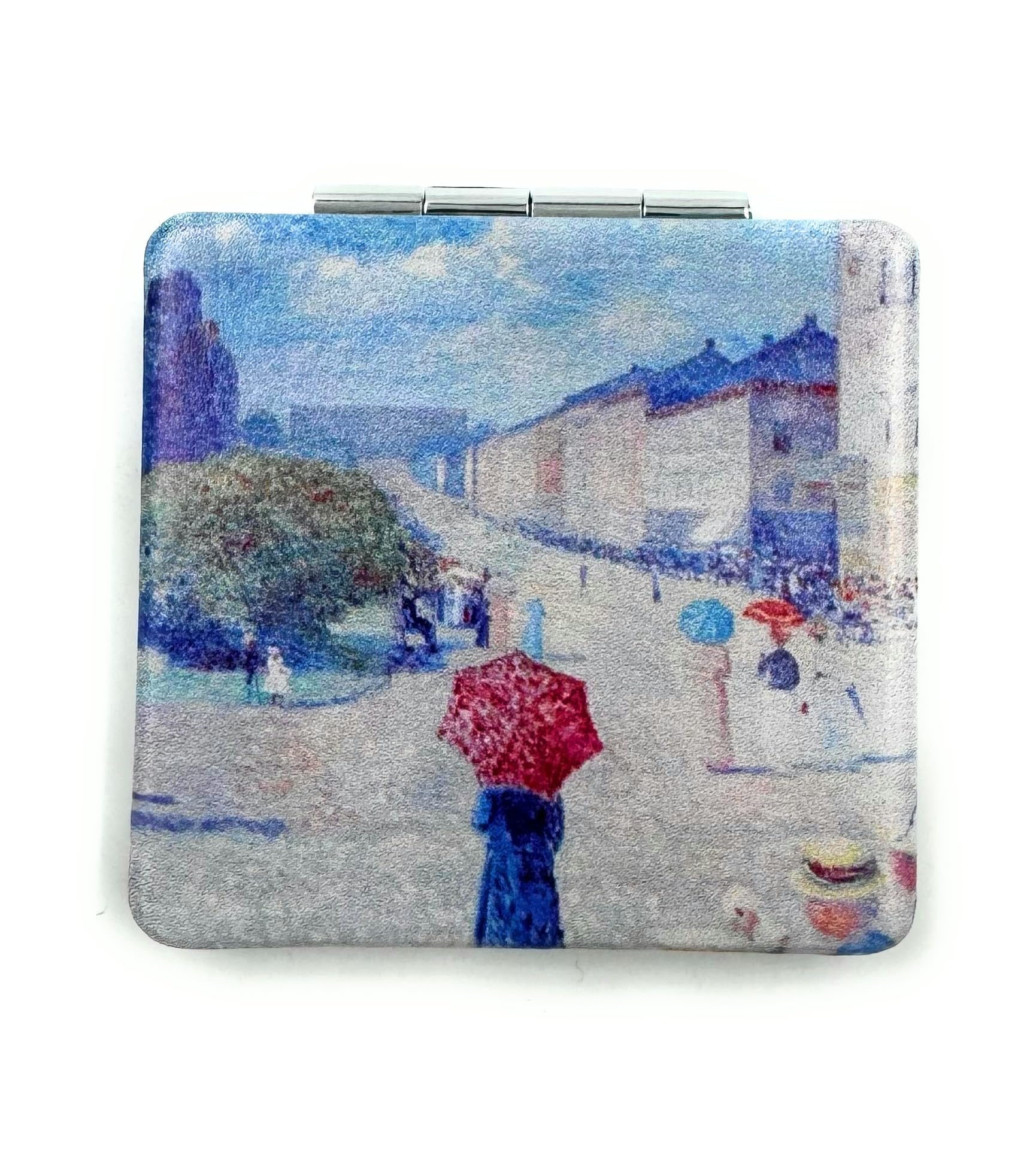 Aeisage Compact Mirror Edward Monch Square Mirror Spring Day On Karl Johan Street Pocket Mirror For Girls Small Travel Mirror Ar