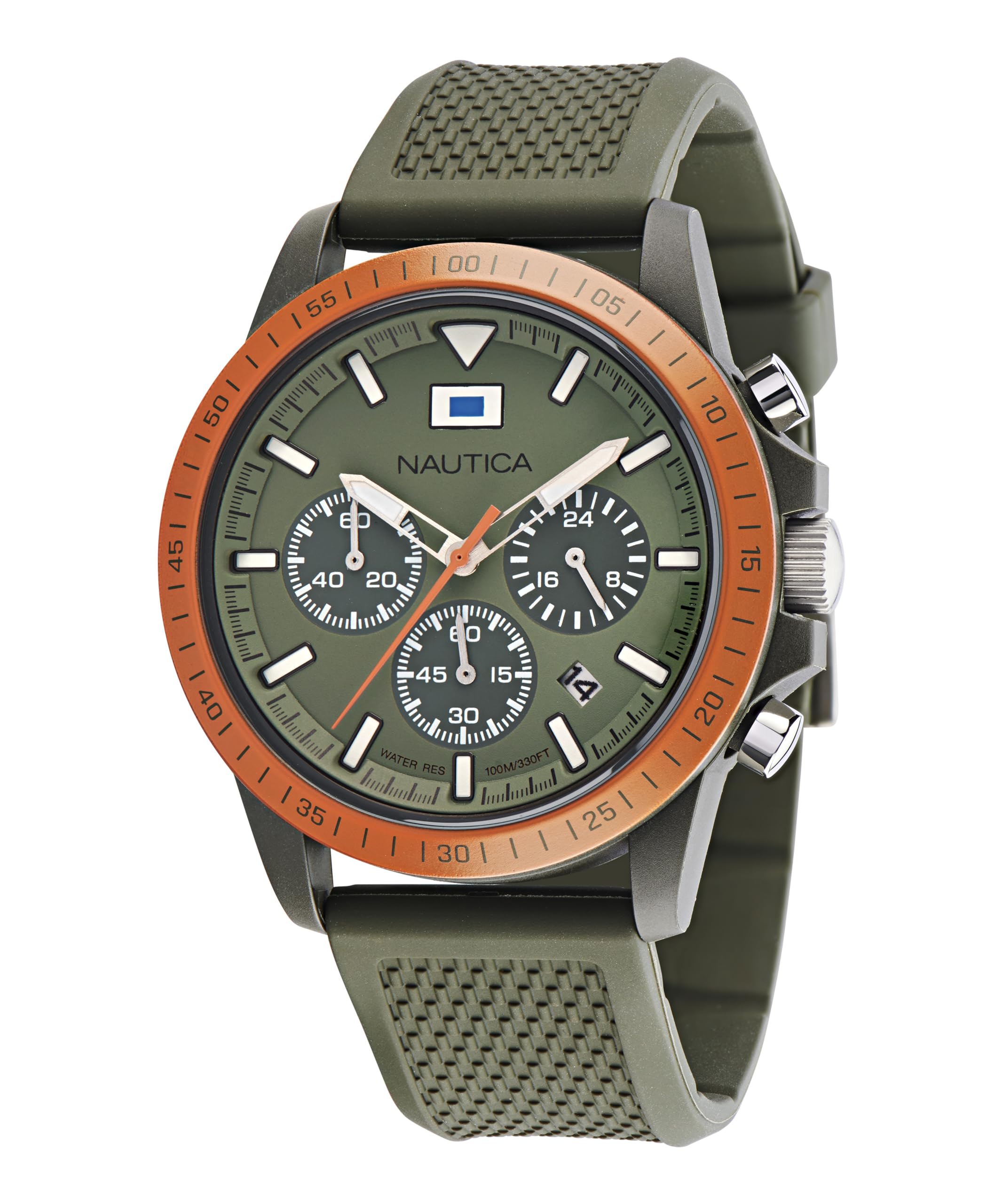 Nautica One Men Green Round Dial Analog Watch  Napnof3S2