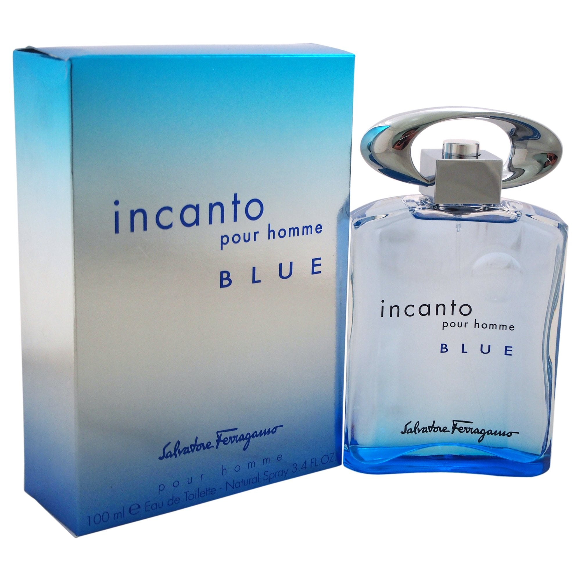 Incanto Blue By Salvatore Ferragamo, 3.4 Oz Eau De Toilette Spray For Men