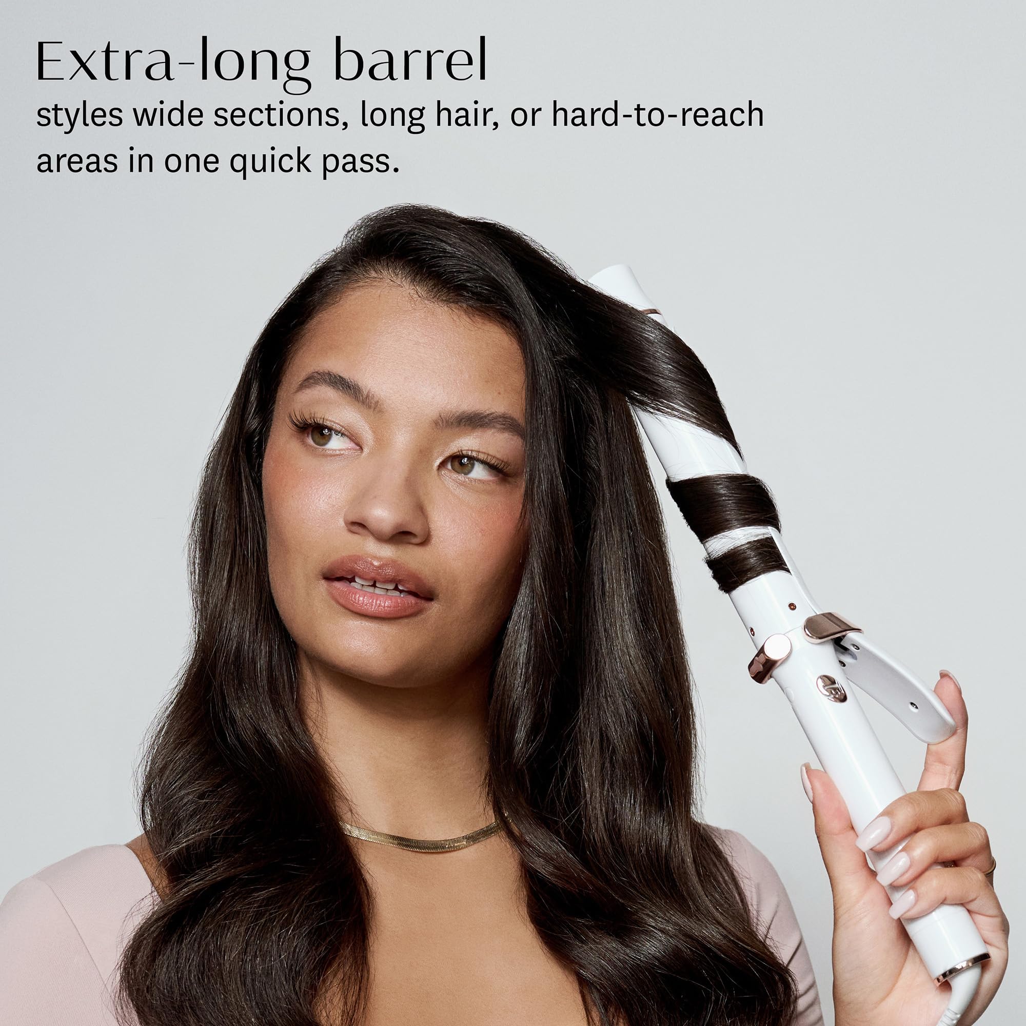 T3 SinglePass Curl X Extra-Long Barrel 1 Curling Iron with 9 Heat Settings and Ceramic Barrel for Fast Styling and Lasting Resul