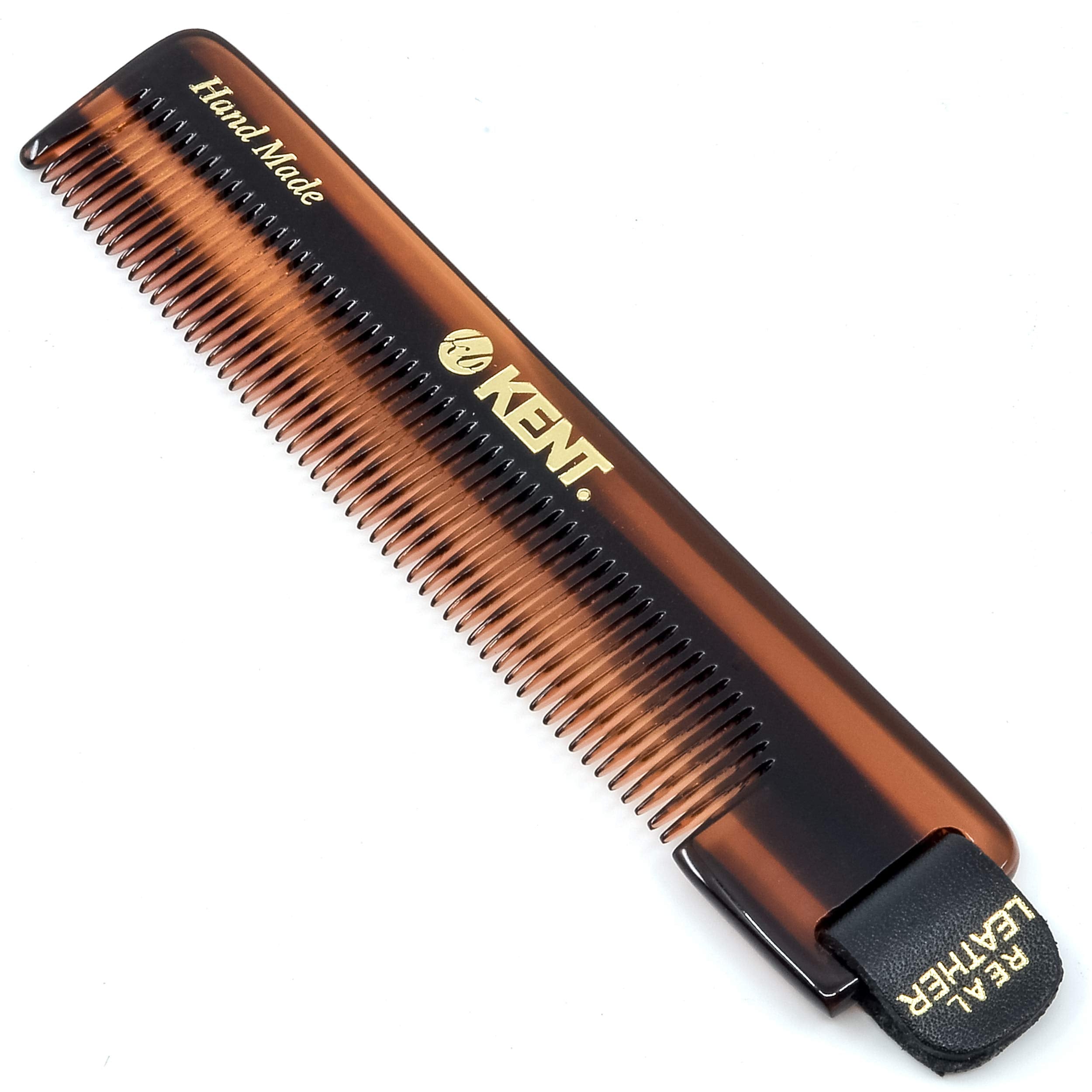 Kent NU22 Handmade Pocket Comb for Men, All Fine Tooth Hair Comb Straightener for Everyday Grooming Styling Hair, Beard and Must