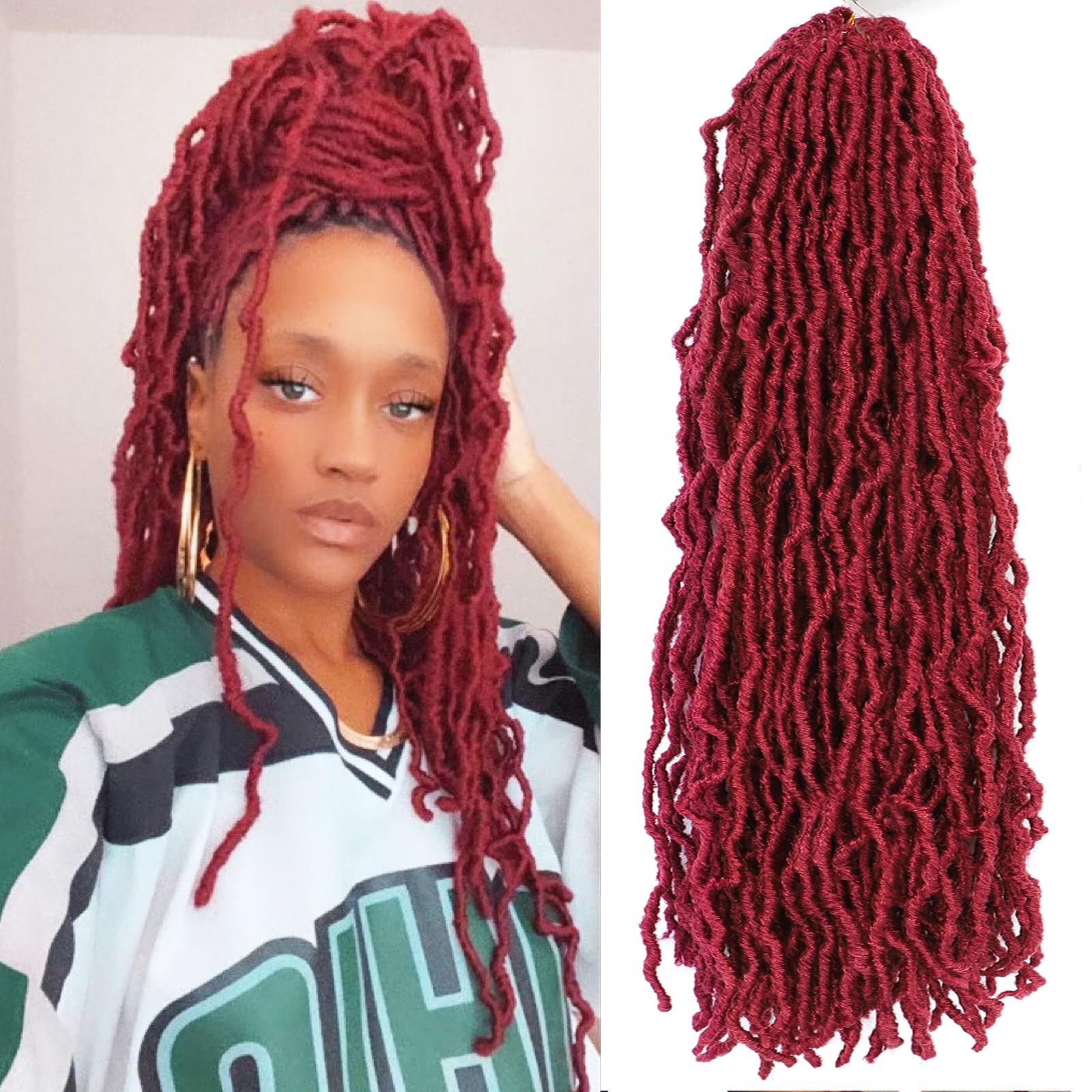 Faux Locs Crochet Hair Soft Locs 26 Inch 7 Packs Long Black Crochet Locs Natural Locs Crochet Hair For Women Synthetic Pre loope