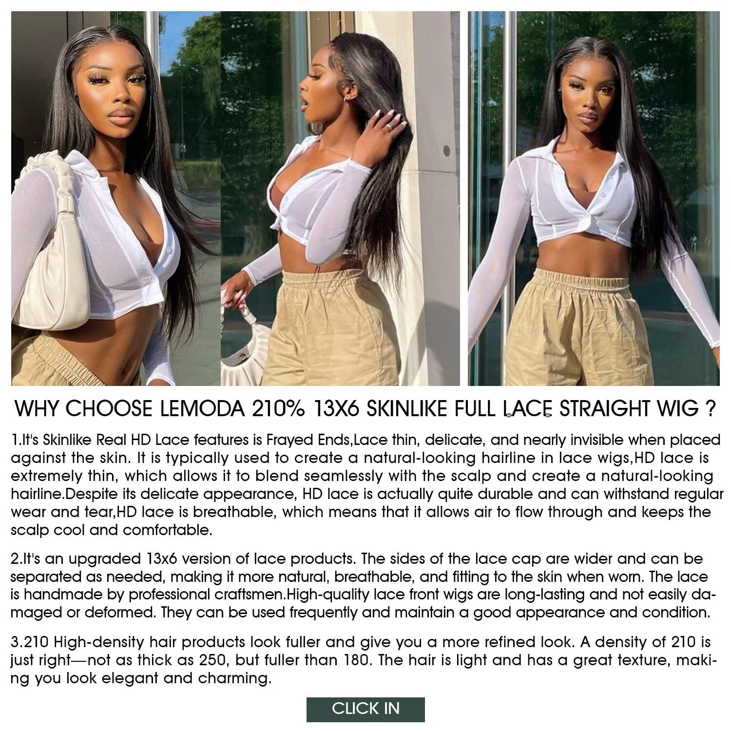 Lemoda 210% Density Full 13X6 Skinlike Real Hd Lace Frontal Wigs 28Inch Straight 13X6 Full Lace Frontal Virgin Human Hair Wigs I