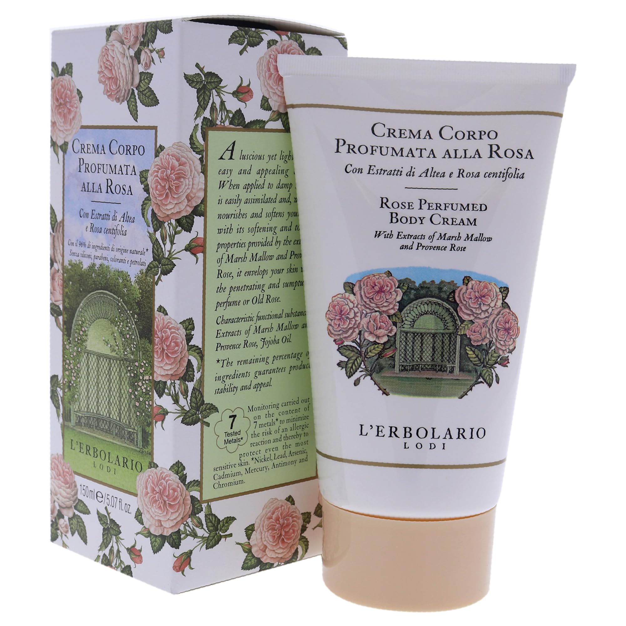 Rose Perfumed Body Cream By Lerbolario For Unisex - 507 Oz Body Cream