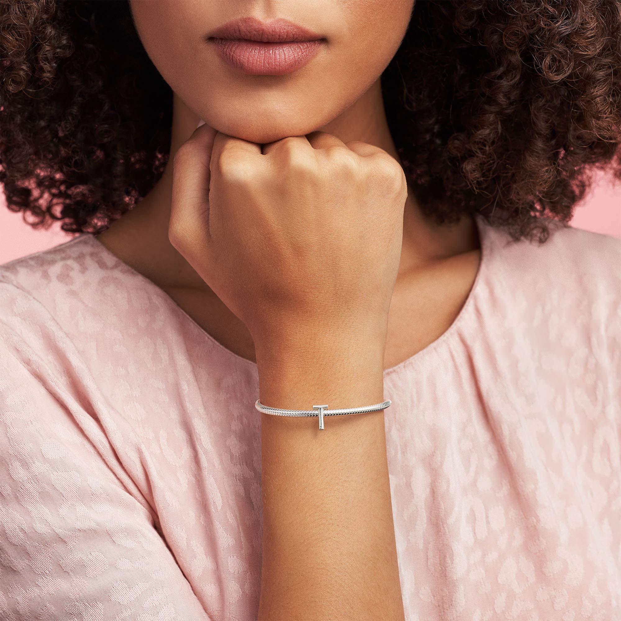 Pandora Letter T Alphabet Charm - Compatible Moments Bracelets - Jewelry for Women - Gift for Women in Your Life - Made with Ste