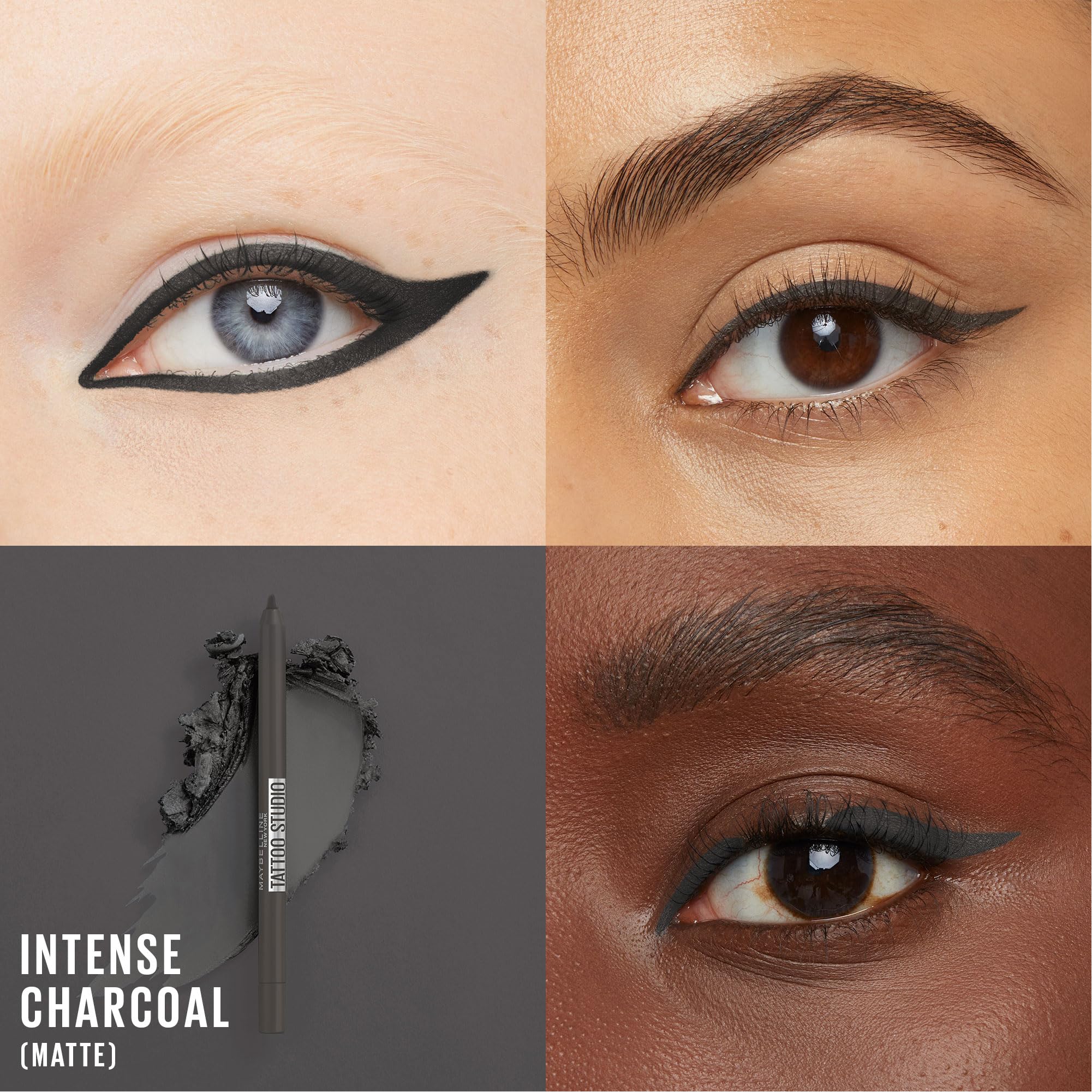 Maybelline Tattoostudio Long-Lasting Sharpenable Eyeliner Pencil, Glide On Smooth Gel Pigments With 36 Hour Wear, Waterproof, In