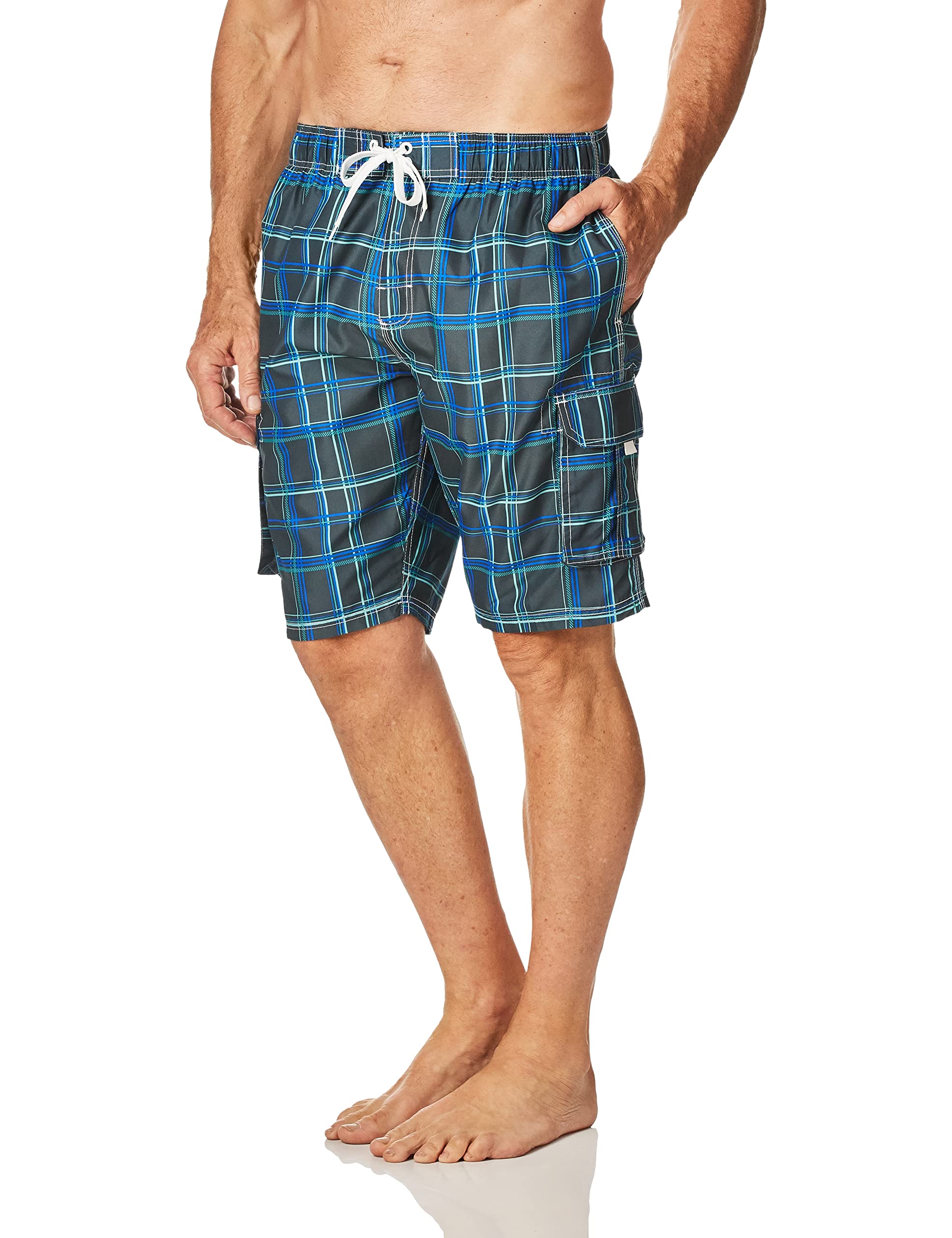 Kanu Surf Mens Infinite Swim Trunks (Regular  Extended Sizes), Miles Navy, XX-Large