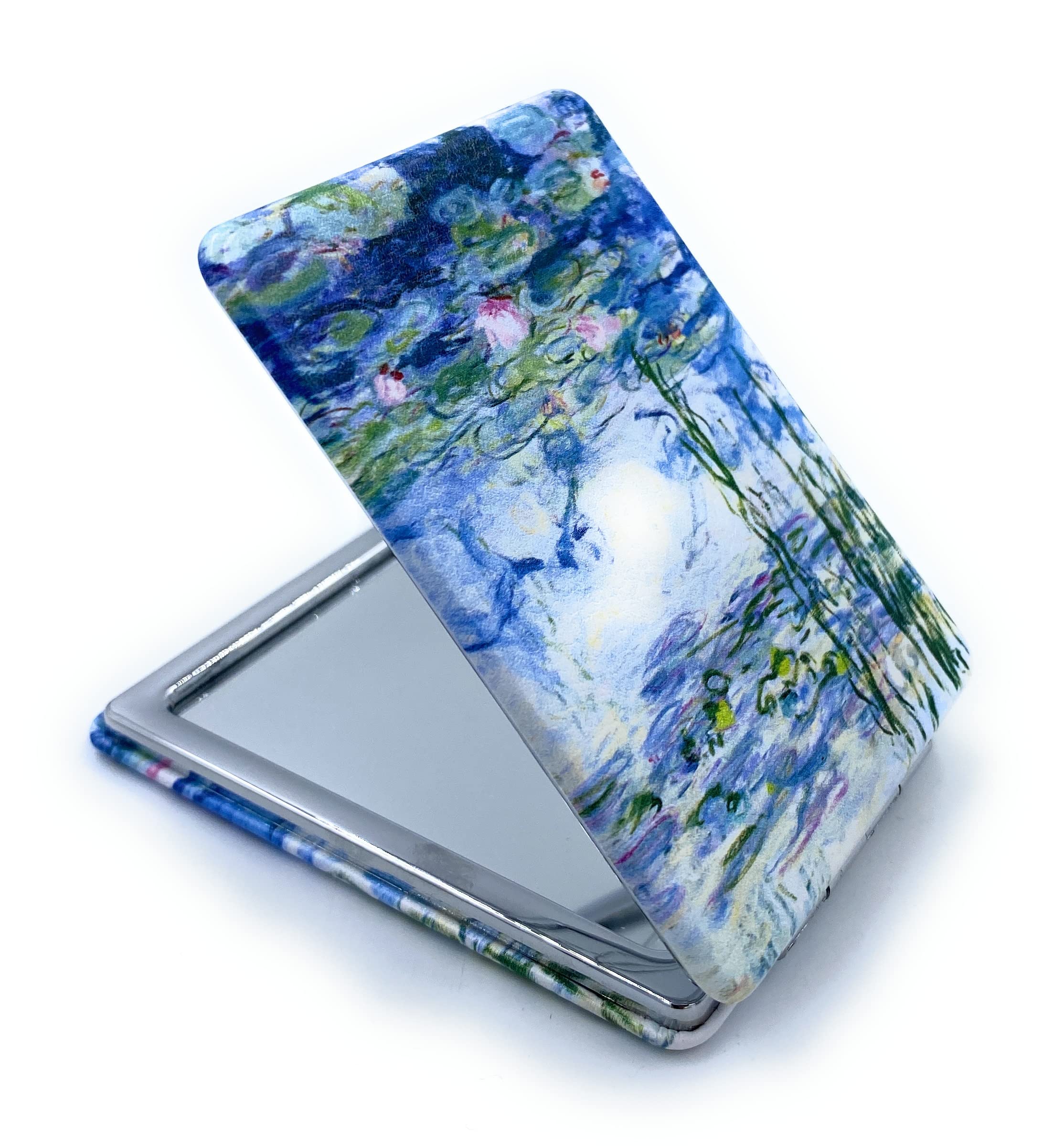Aeisage Small Hand Mirror Rectangular Compact Magnifying Mirror Mini Pocket Mirror Purse Mirror Compact Travel Mirror Water Lili