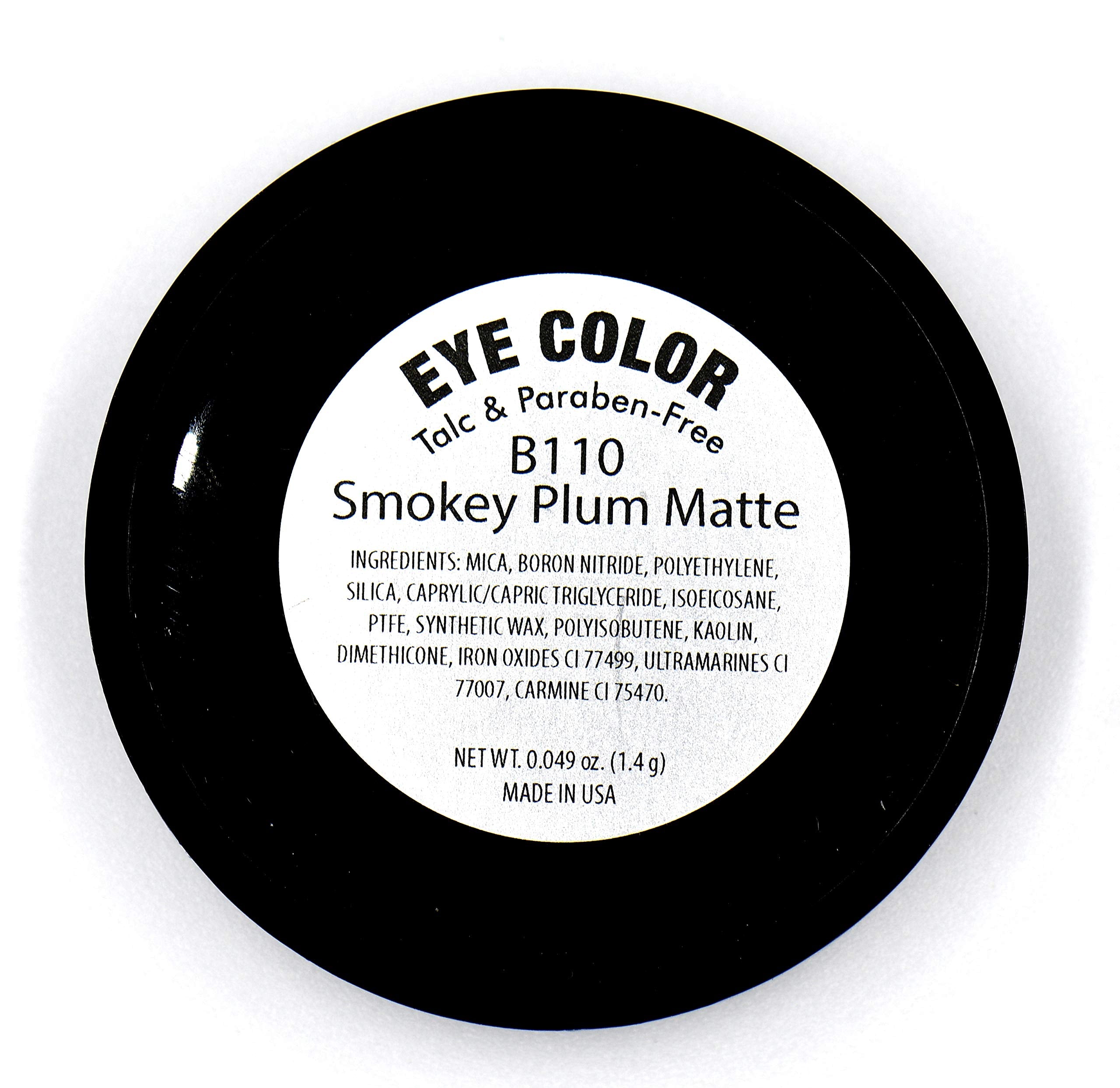 Pure Ziva Smokey Plum Dark Purple Violet Brown Matte Opaque Pressed Powder Single Eyeshadow; Talc, Paraben & Cruelty Free