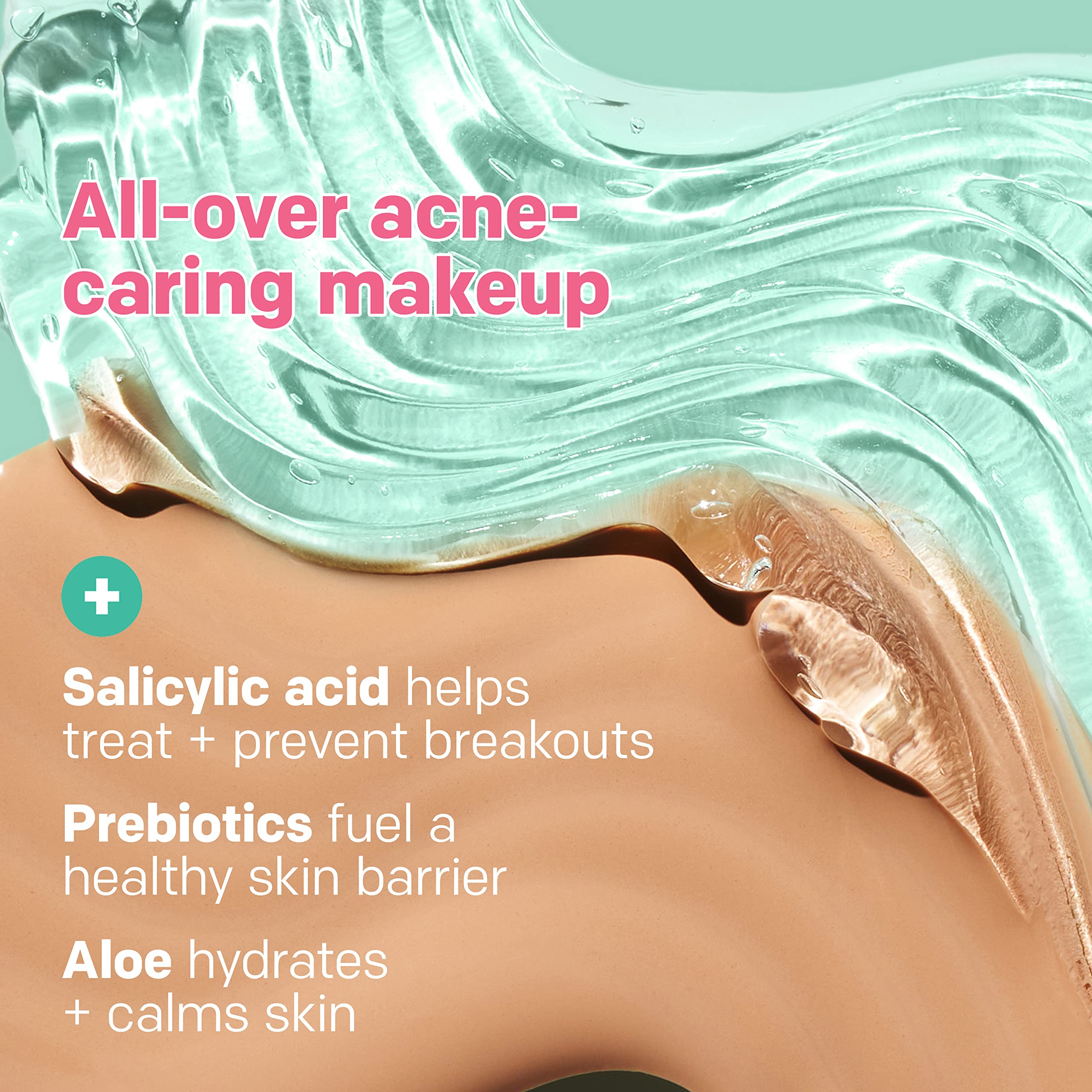 Almay Clear Complexion Acne Foundation Makeup with Salicylic Acid, Medium Coverage, Soft Matte Finish, Hypoallergenic, Cruelty-