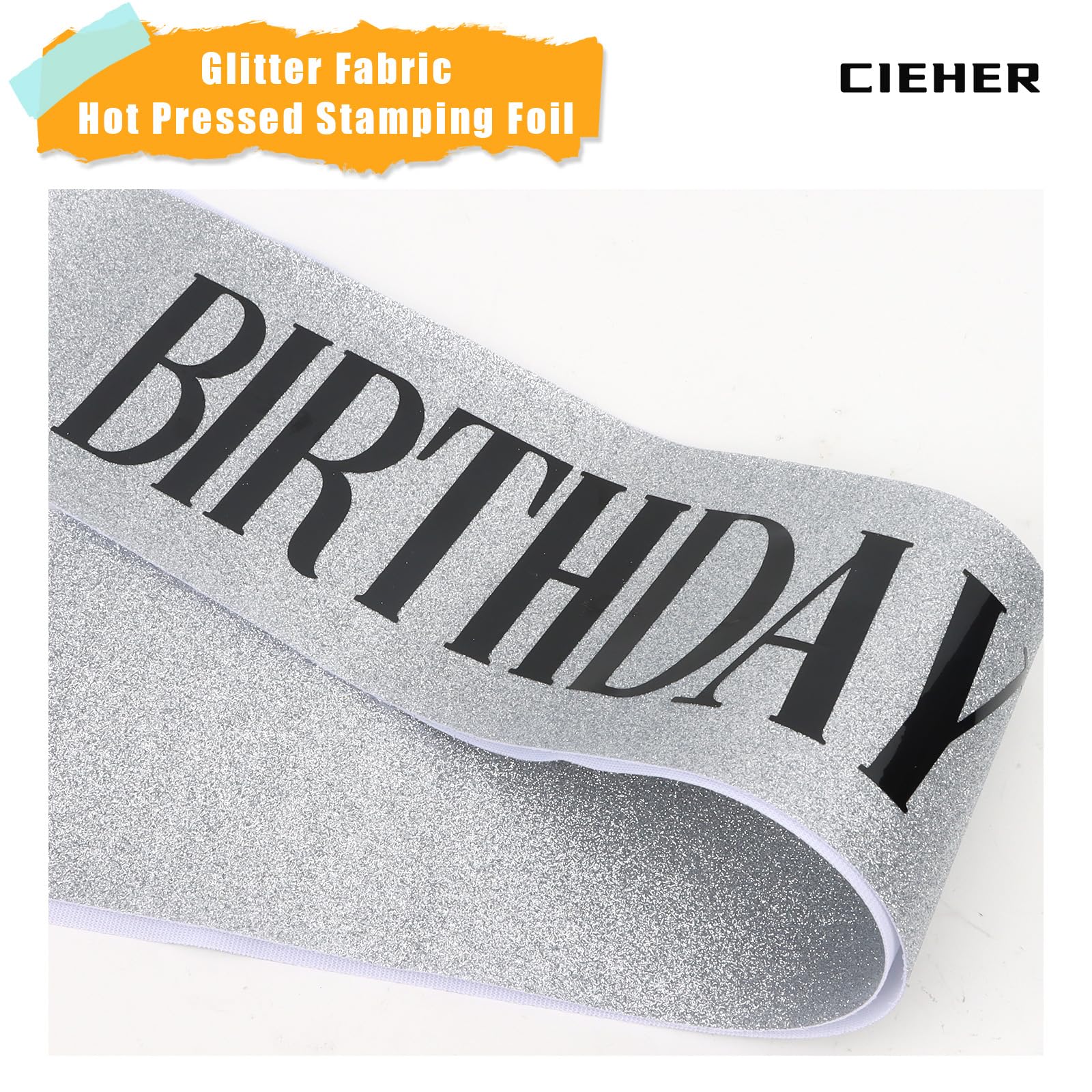 Cieher Birthday Sash For Women And Girls - Silver Queen Sash, Birthday Decorations