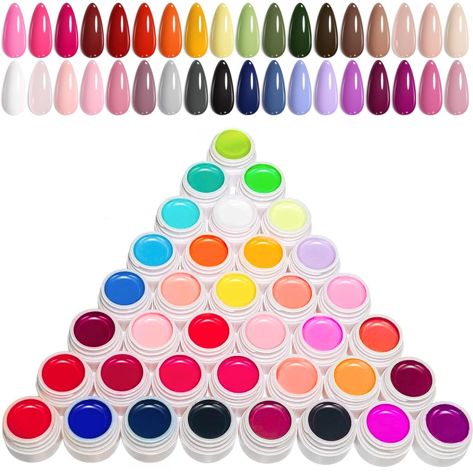 Thr3E Strokes 36 Colors Nailart Polish, Gel Paint Nail Kit, Gel Paint For Nails Art For Nails Diy Nail Art Design (Ts 36)