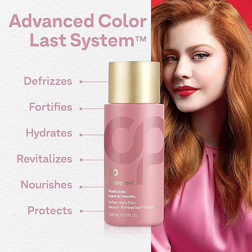 Colorproof Evolved Color Care Plush Locks Leave-In Smooth, Anti- Frizz Smoothing Lotion, Protects & Reduces Blow Dry Time, Contr